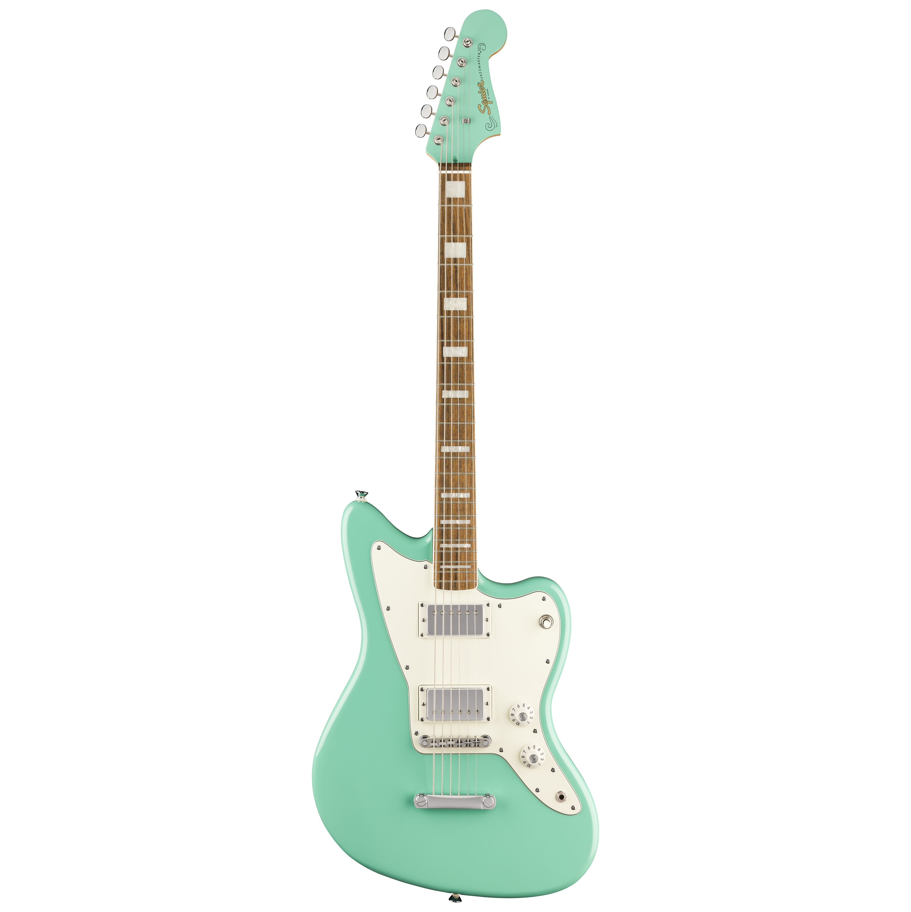 Squier by Fender Paranormal Baritone Jazzmaster HH LRL Parchment PG Sea Foam Green