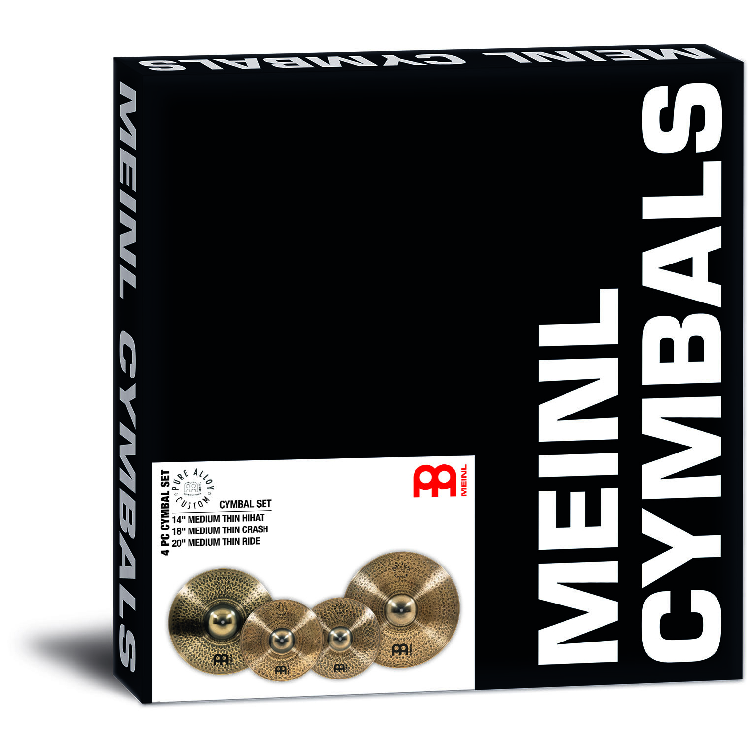 Meinl Cymbals - Meinl Cymbals PAC141820 14 18 20 Pure Alloy Cymbal Set - 2