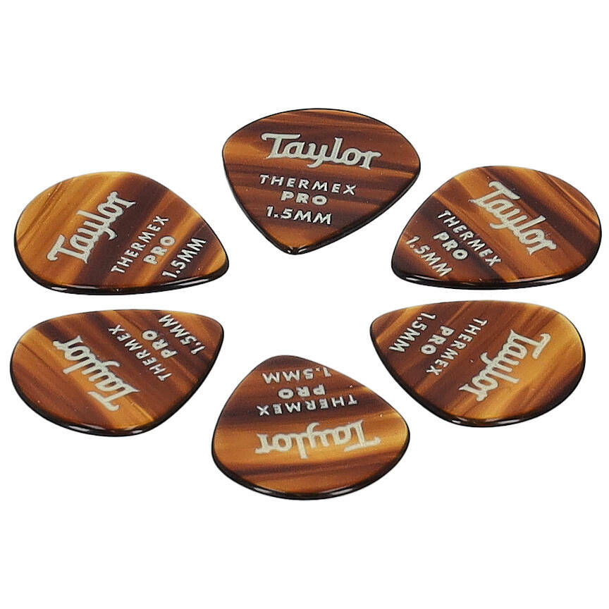 Taylor Premium 651 Thermex Pro Picks Tortoise 1.50 Packung mit 6 Stück