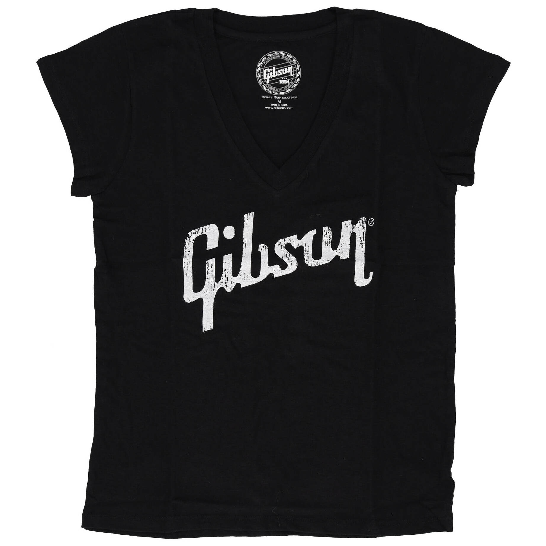 Gibson Logo Women's V Neck Medium