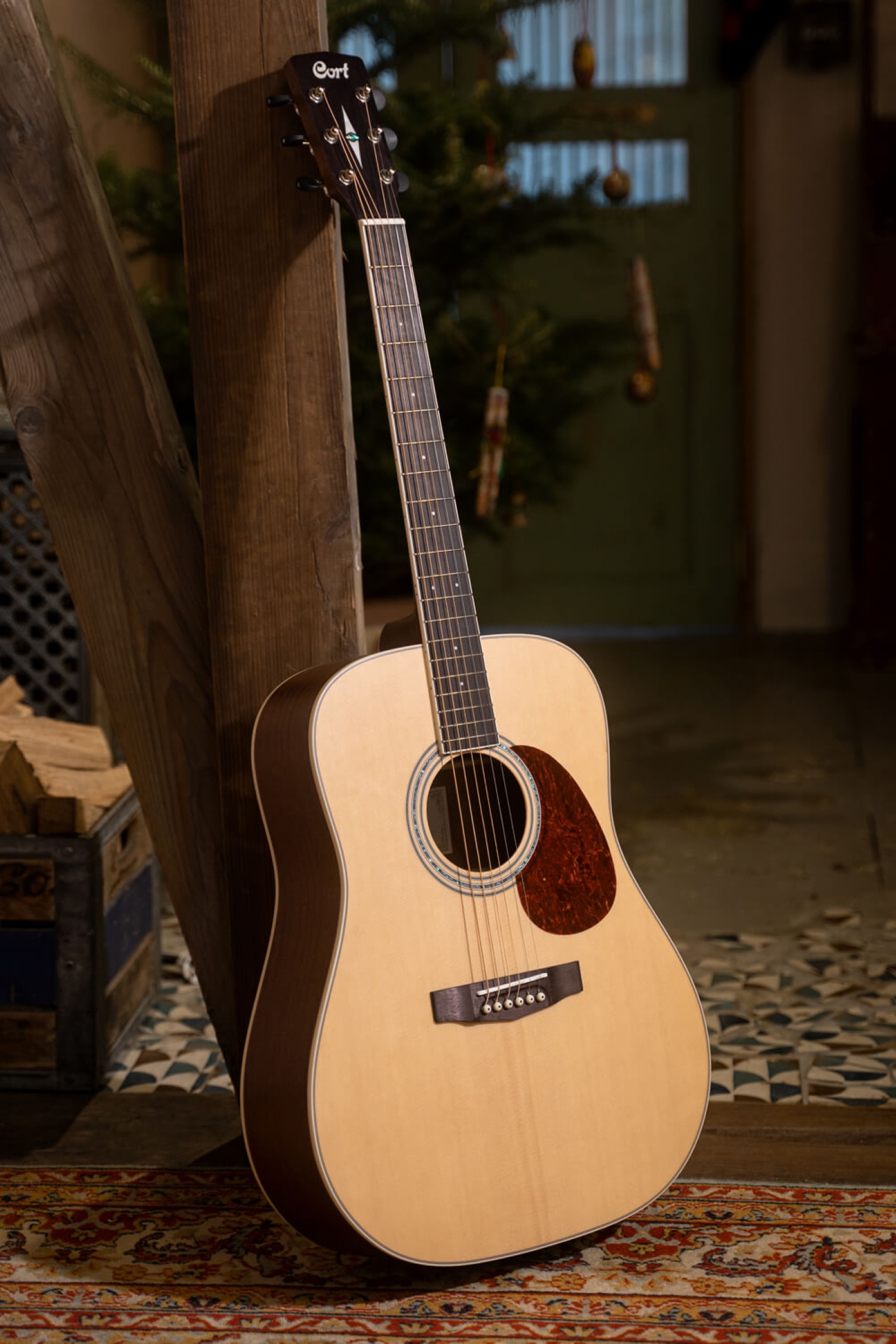 Image of Cort earth100 acoustic guitar lifestyle 1