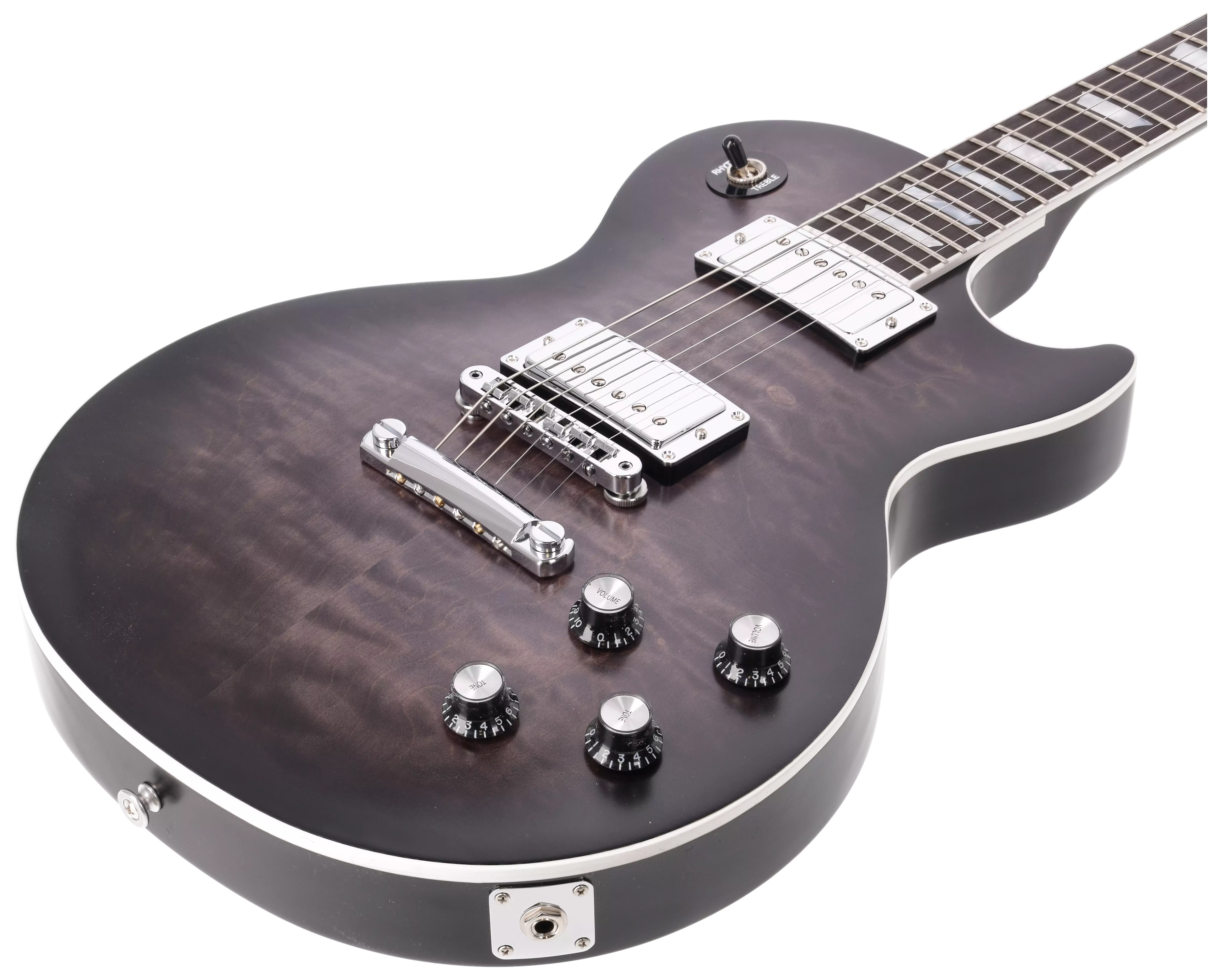 Gibson Mark Morton Les Paul Modern Quilt Translucent Ebony Burst Satin 4