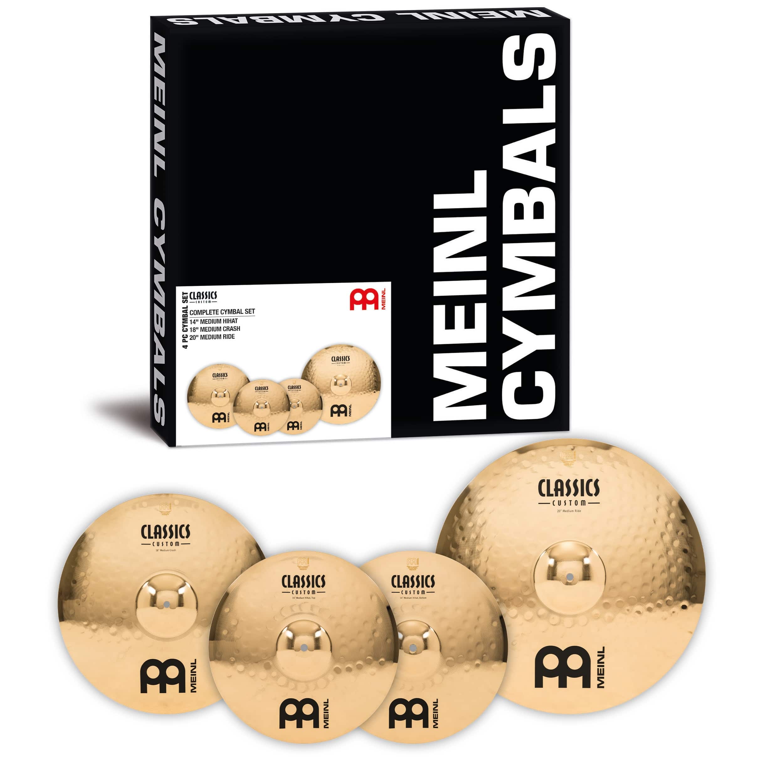 Meinl Cymbals CC-CS1 - Classics Custom Brilliant Complete Cymbal  Set