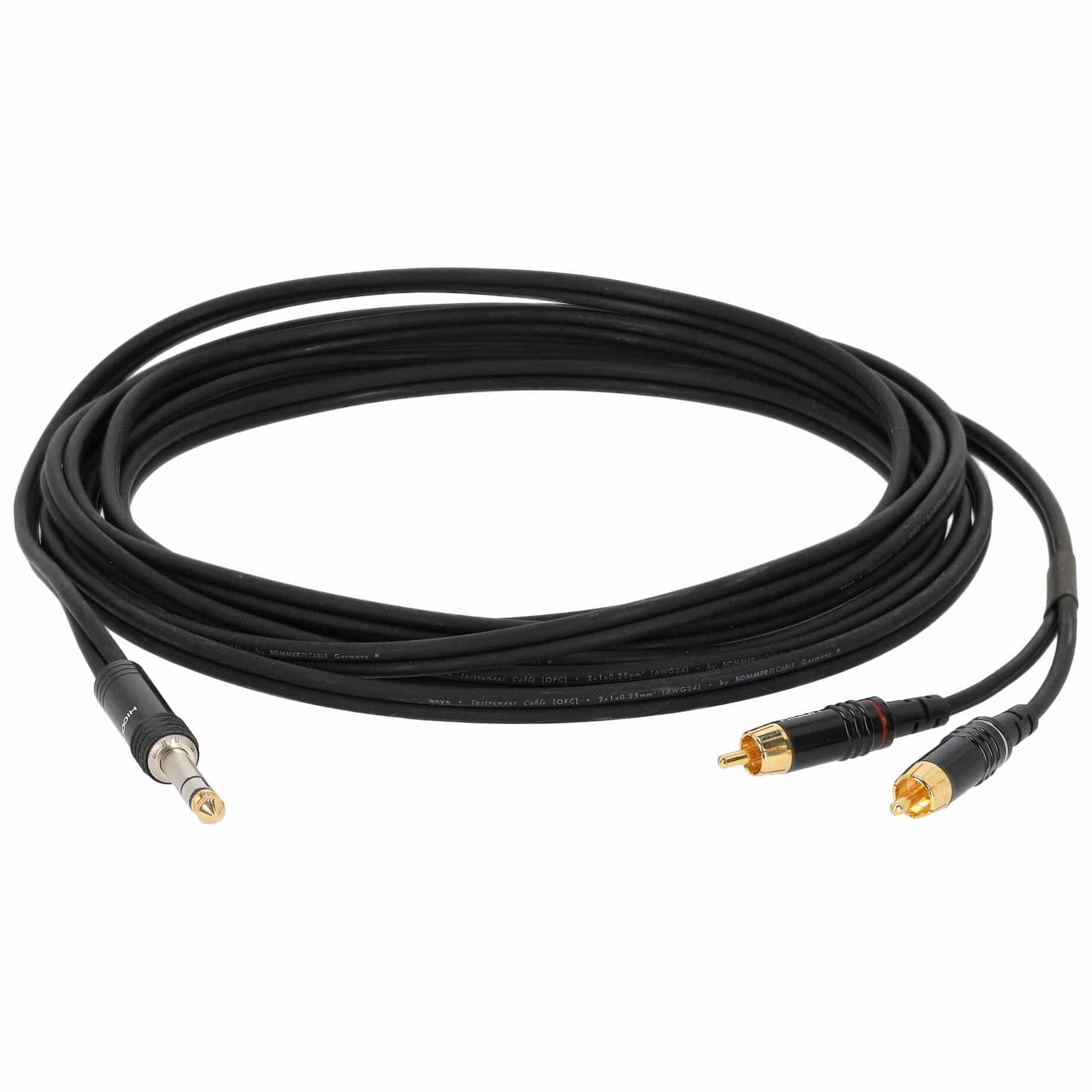 Sommer Cable ON56-0500-SW SC-Onyx Klinke Stereo Male - 2 x Cinch Male 5 Meter 1