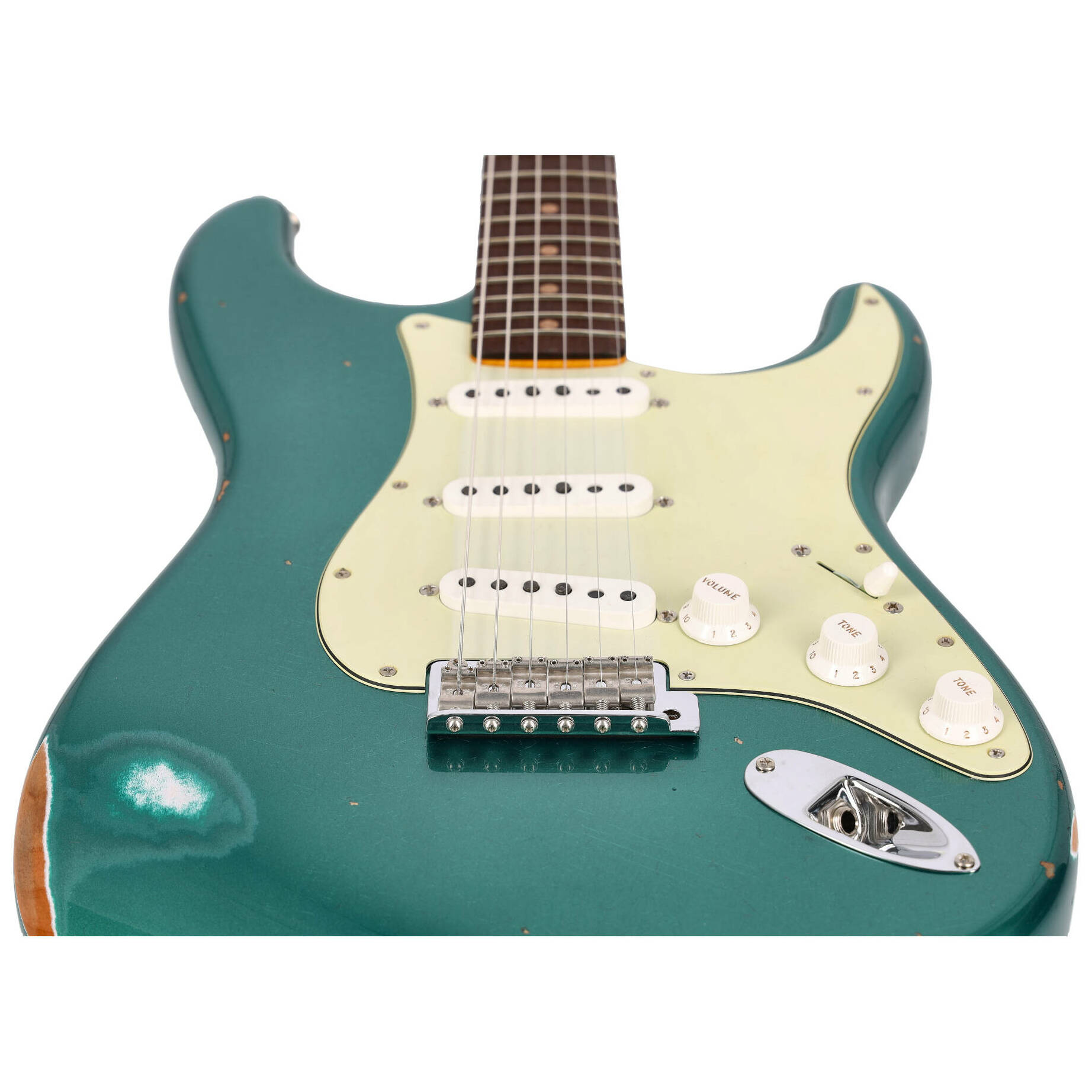 Fender Custom Shop 1963 Stratocaster Relic Aged British Racing Green Metallic 4