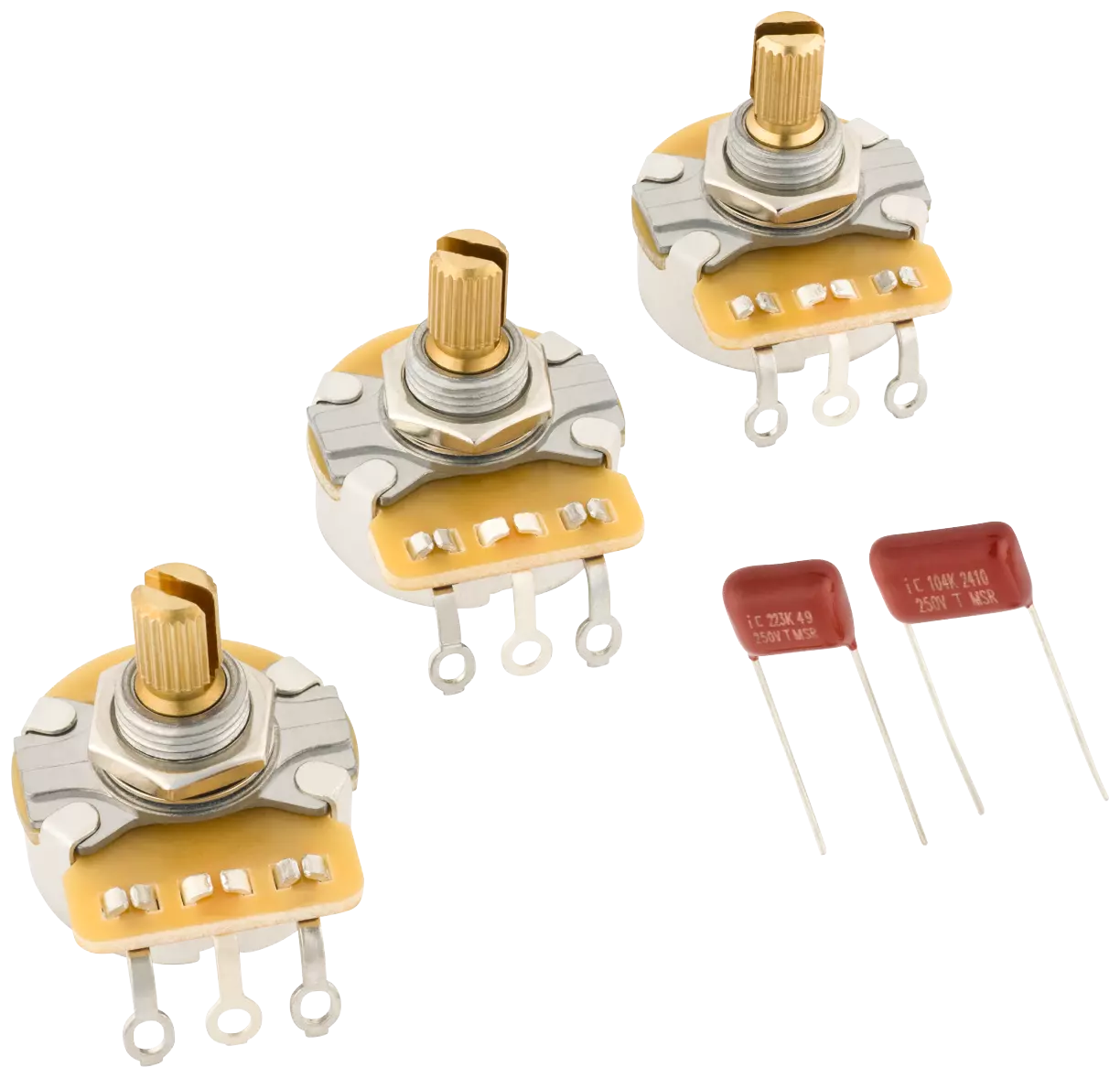 Fender Stratocaster Split Shaft Potentiometer and Capacitor Kit