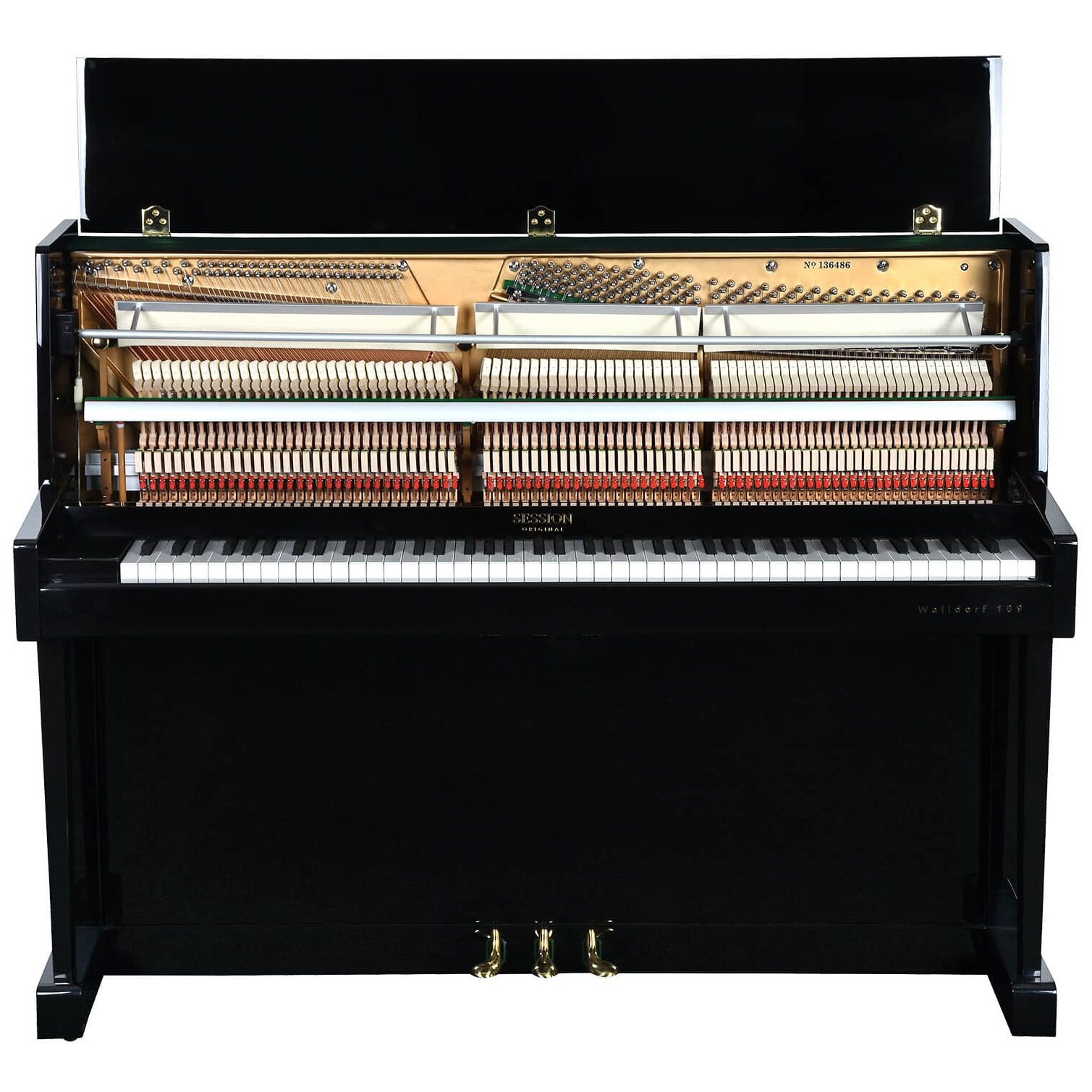 Session Original - Session Original Frankfurt 122 Klavier Schwarz Hochglanz mit Silent System - 2