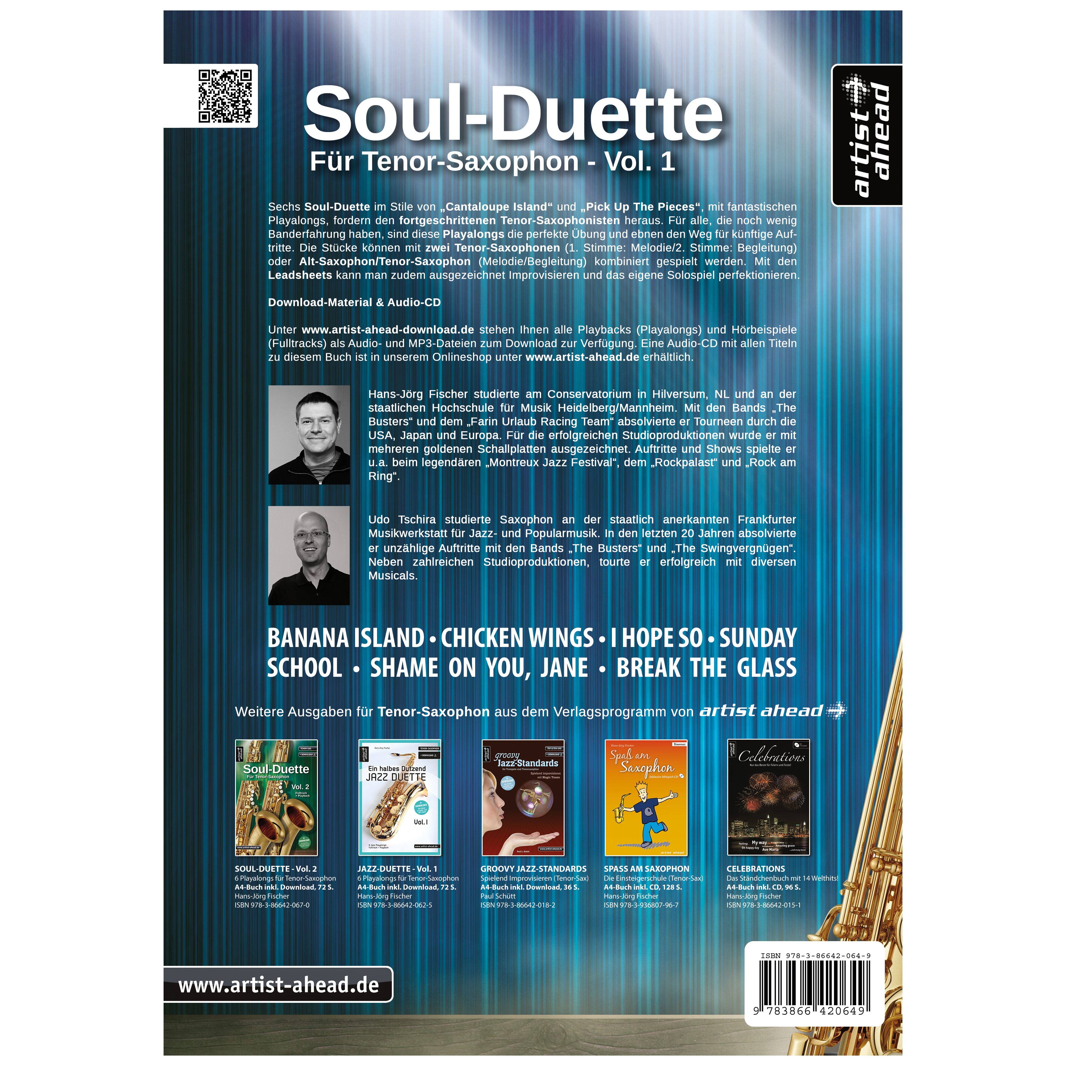 Artist Ahead Soul Duette für Tenorsaxophon - Vol. 1 - Hans-Jörg Fischer & Udo Tschira 1