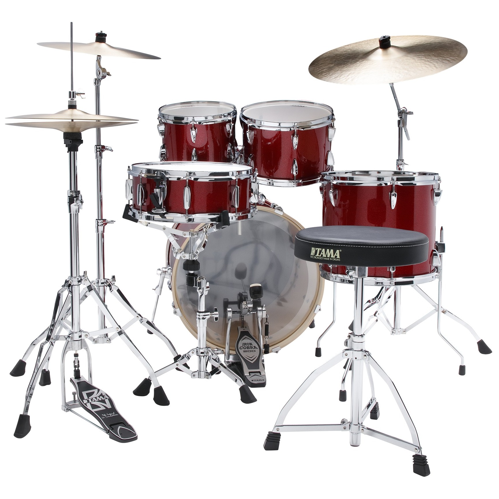 Tama IP50H6W-BRM Imperialstar Drumset 5 teilig  - Burnt Red Mist/Chrom HW + MEINL Cymbals HCS Bronze 5