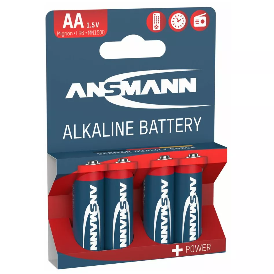 Ansmann Alkaline Batterie Mignon AA / LR6 4er Papierblister 1