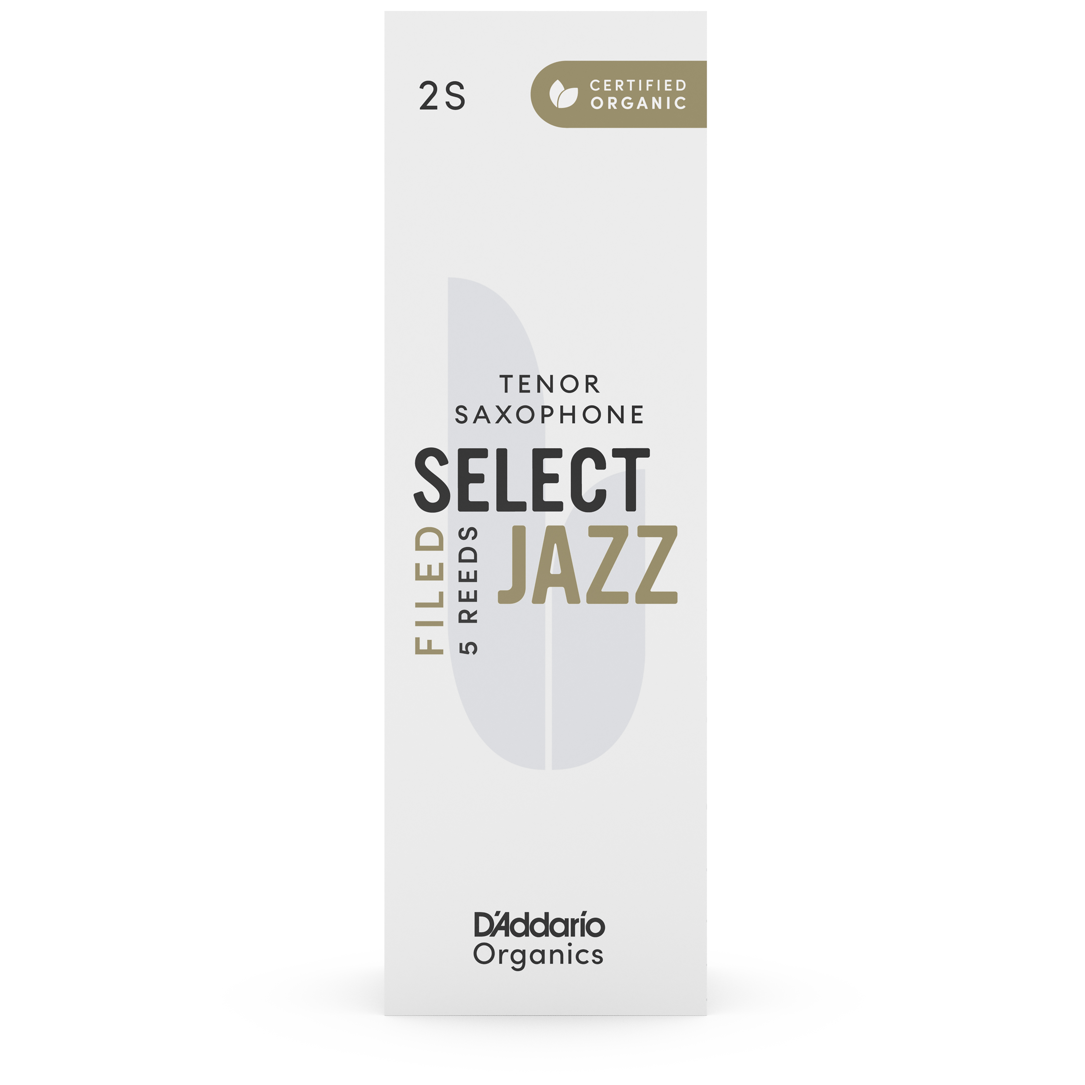 D’Addario Woodwinds Organic Select Jazz Filed - Tenor Saxophone 2S - 5er Pack 1