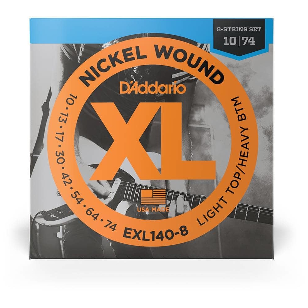 D’Addario EXL140-8 - XL 8-String Electric Nickel Wound | 010-047