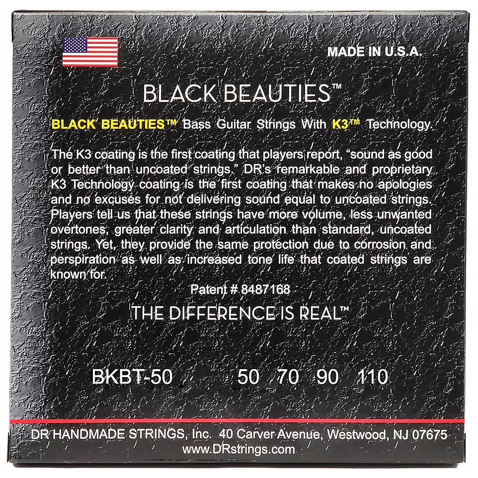 DR Strings Black Beauties Tapered BKBT-50 .050-.110 1