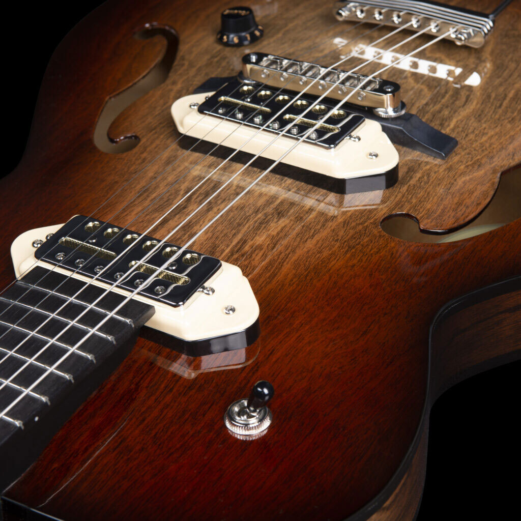 Godin Thinline Kingpin Vintage Burst Gold Foil 4