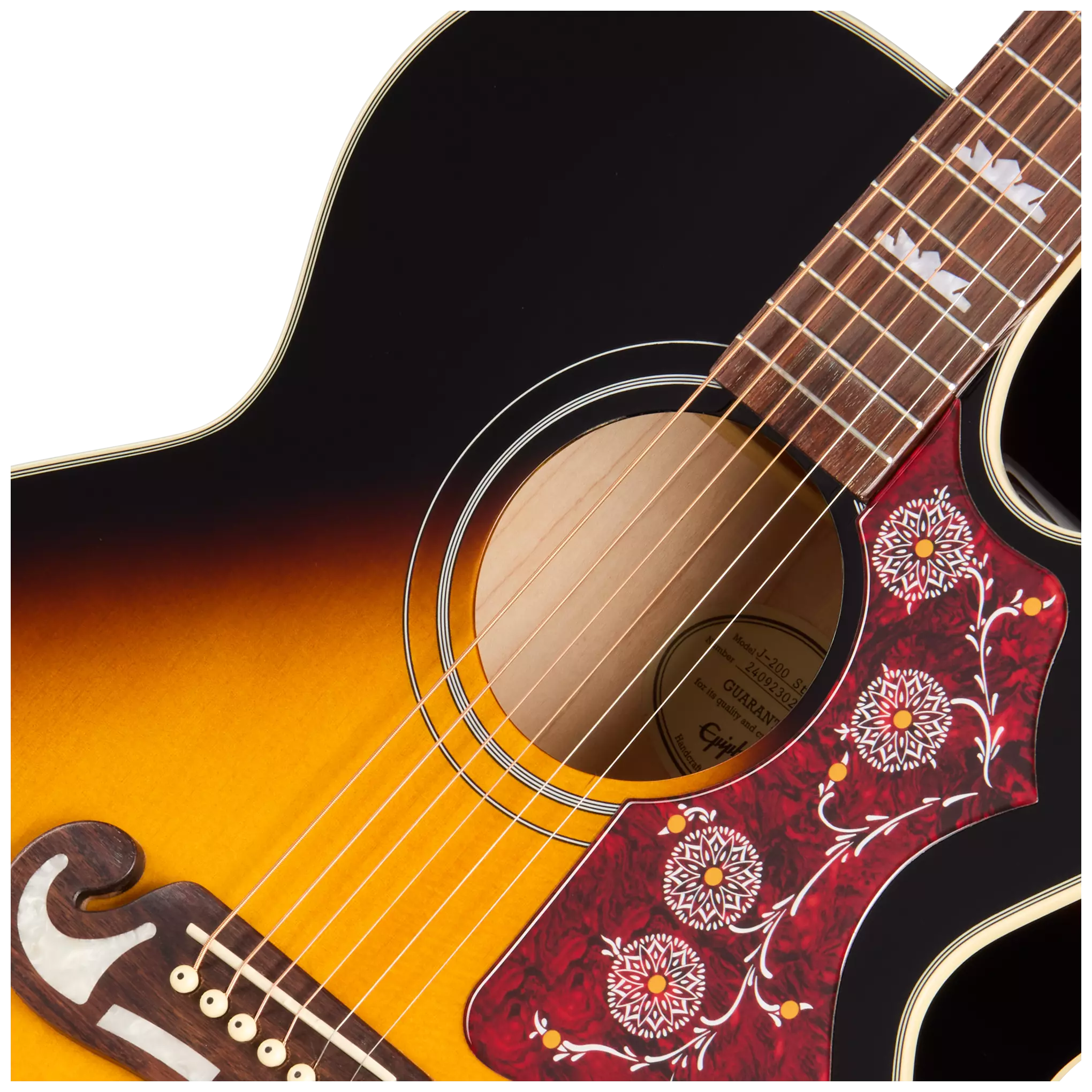 Epiphone J-200 Studio EC Vintage Sunburst 7