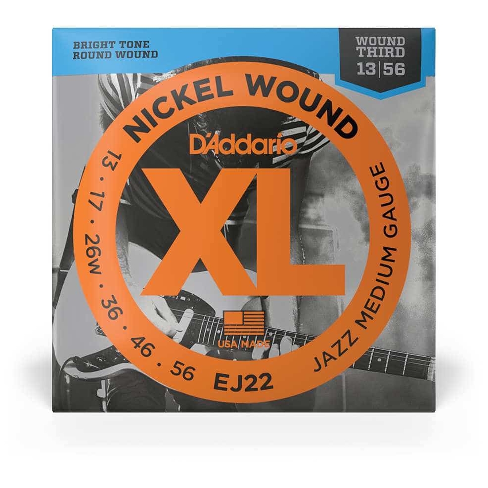 DAddario - DAddario EJ22 - XL Electric Jazz Nickel Wound   013-056 - 0