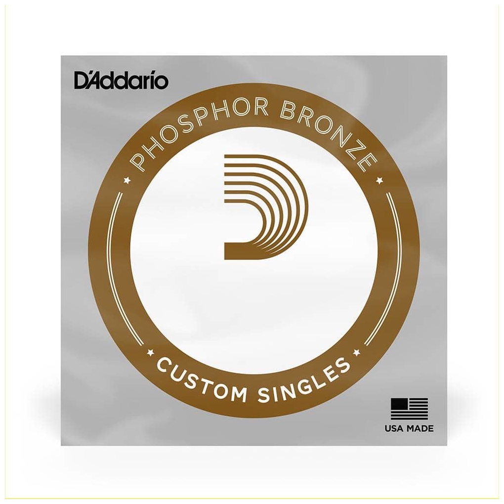 D’Addario PB027 Phosphor Bronze Wound Acoustic Guitar Single String, .027