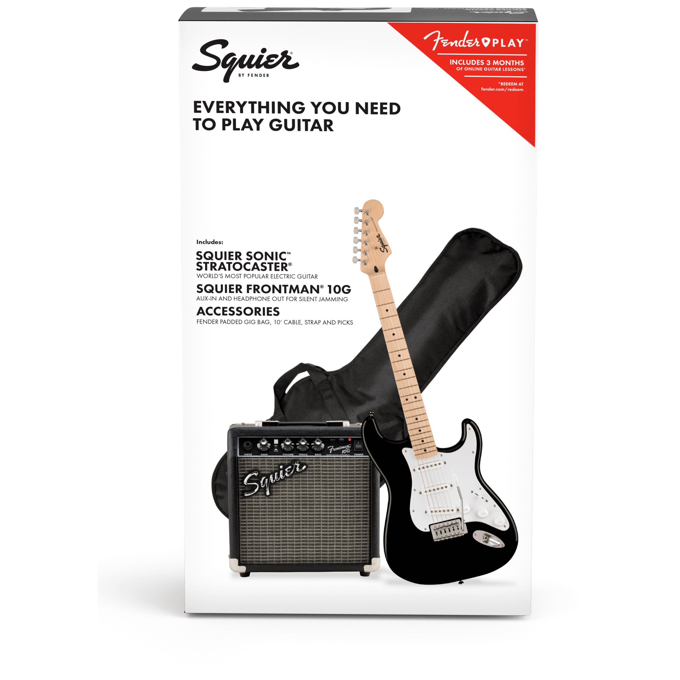 Squier by Fender Sonic Stratocaster Pack MN BLK