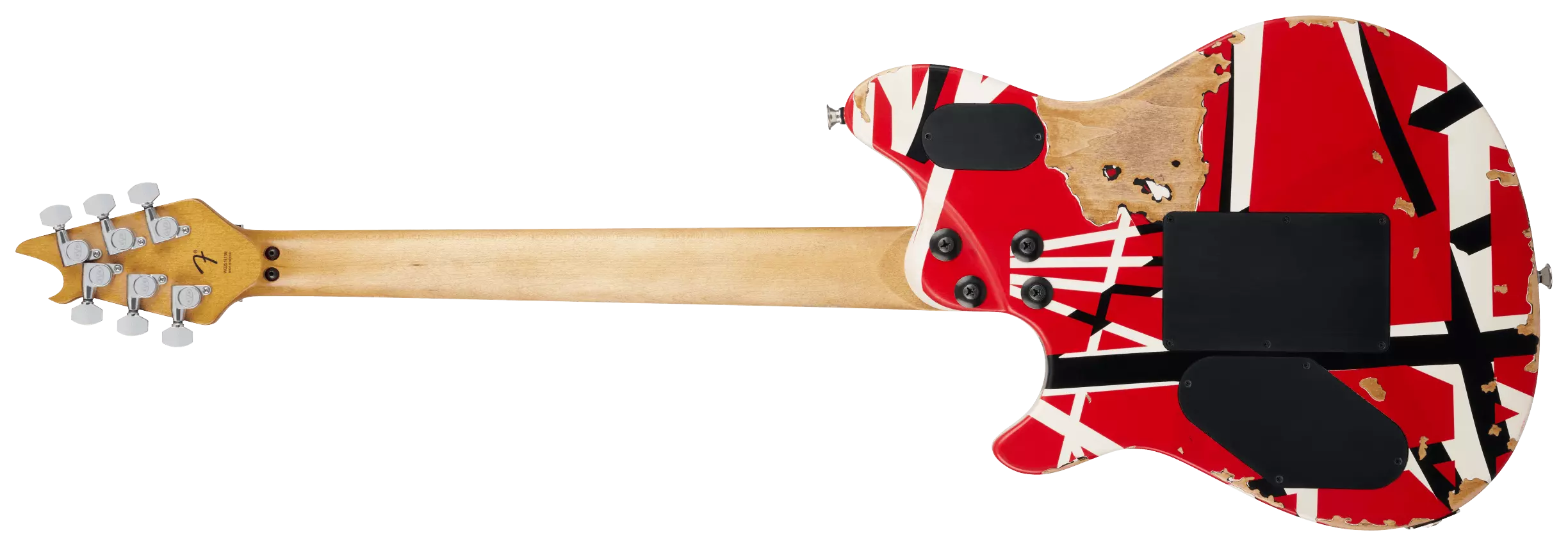EVH LTD Wolfgang Special Striped Series EB Red Black and White Aged 1