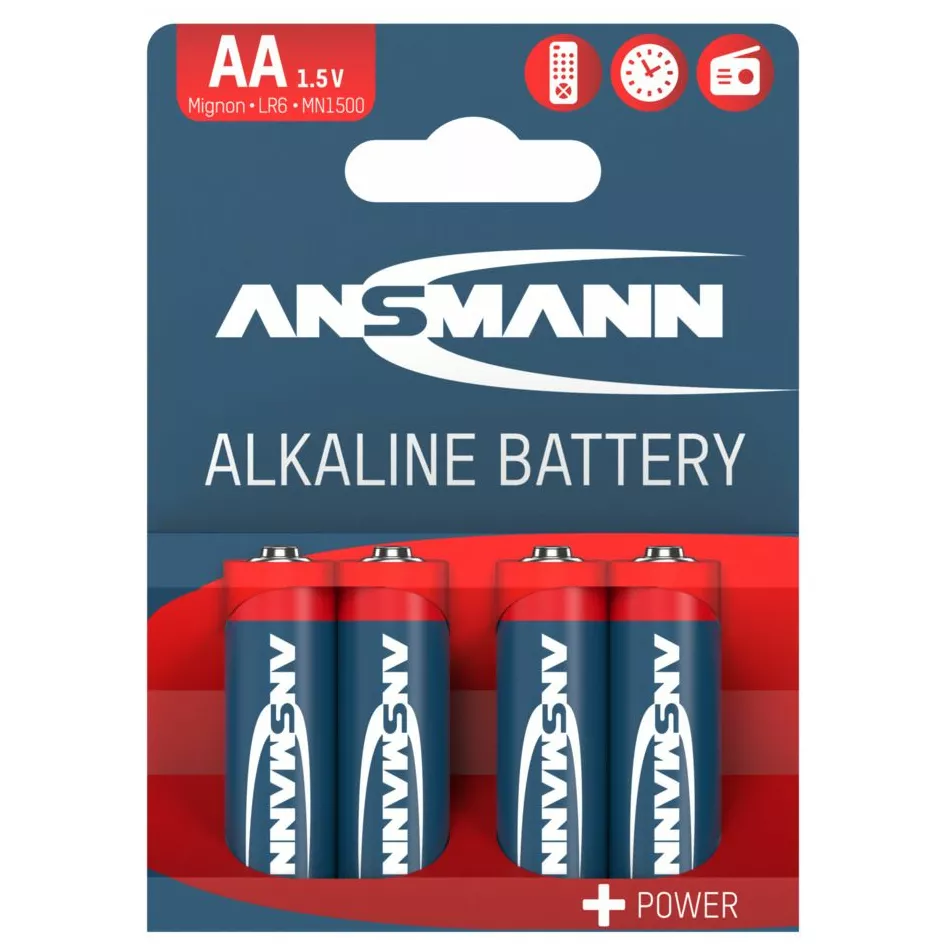 Ansmann Alkaline Batterie Mignon AA / LR6 4er Papierblister