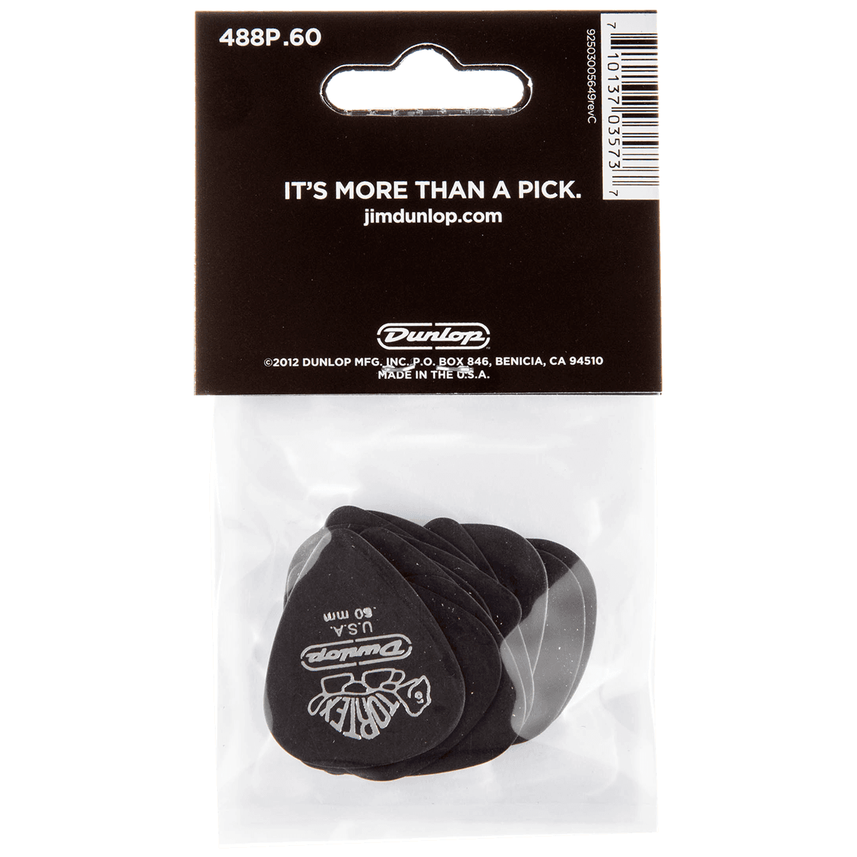 Dunlop Tortex Pitch Black 0.60 Player's Pack 12 Stück 1