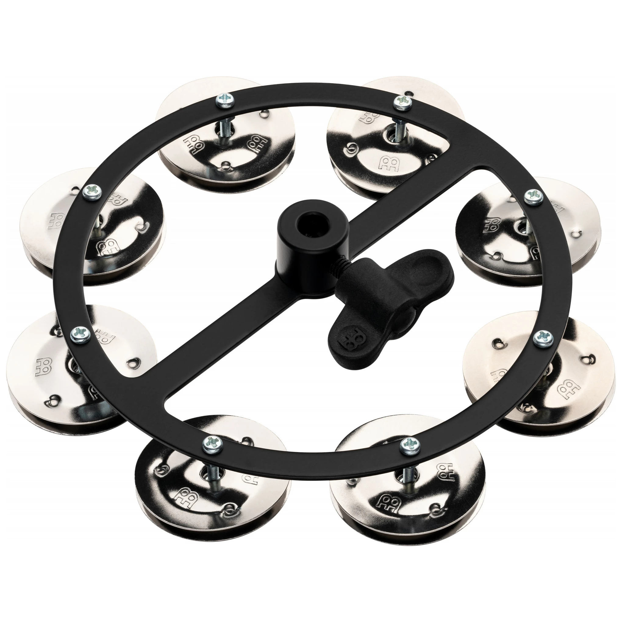 Meinl Percussion HTHH1BK - 5 Zoll Headliner Series Hihat Tambourin e, Single Row, Stainless Steel Jingles  6
