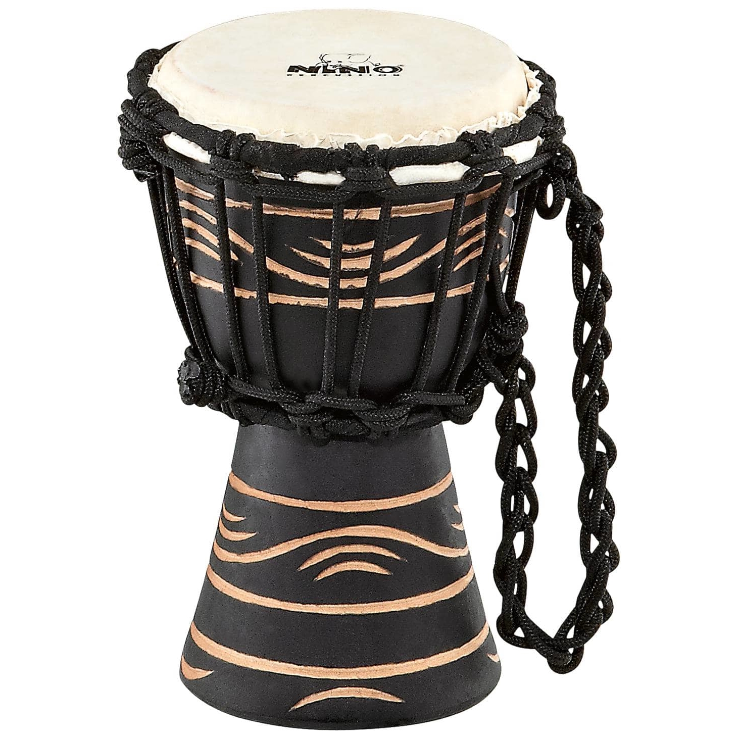 Nino Percussion - Nino Percussion 4 1 2 Original African Style Rope Tuned Wood Djembe, Moon Rhythm Series, XX-Small
