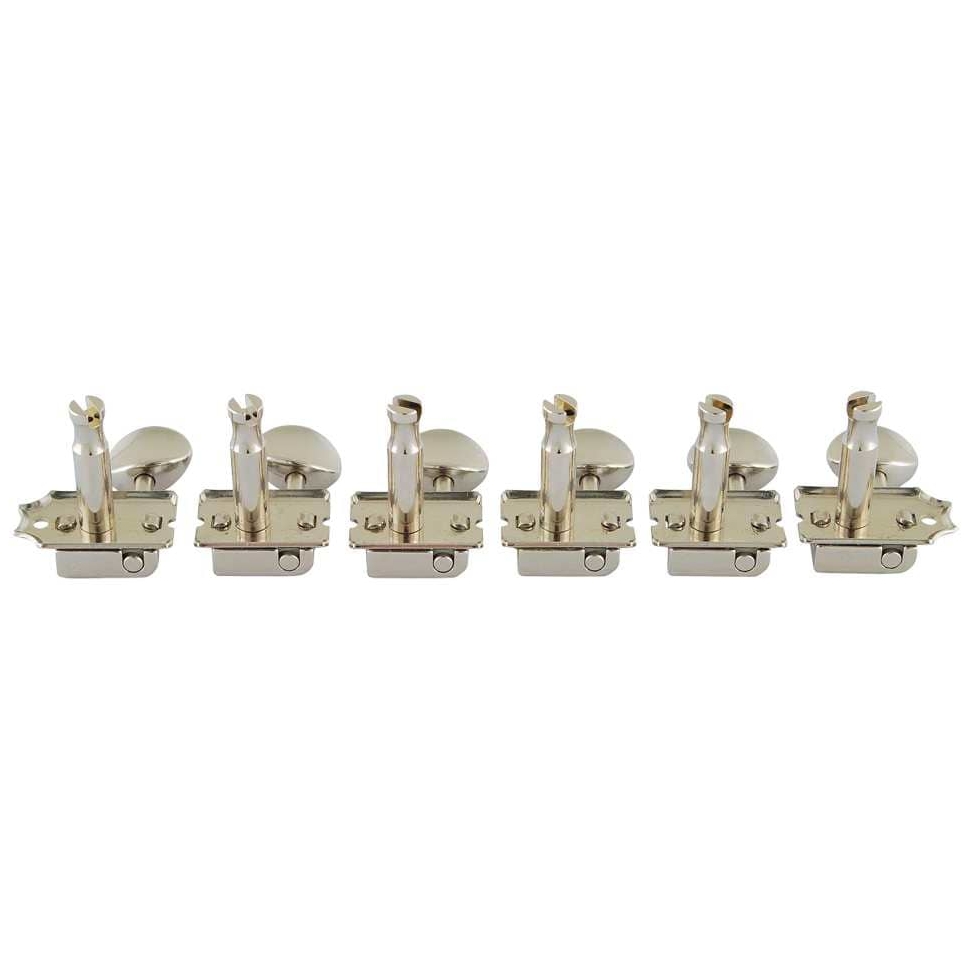 Kluson - Kluson M6V0C Single Line Vintage Deluxe 6L Nickel - 2