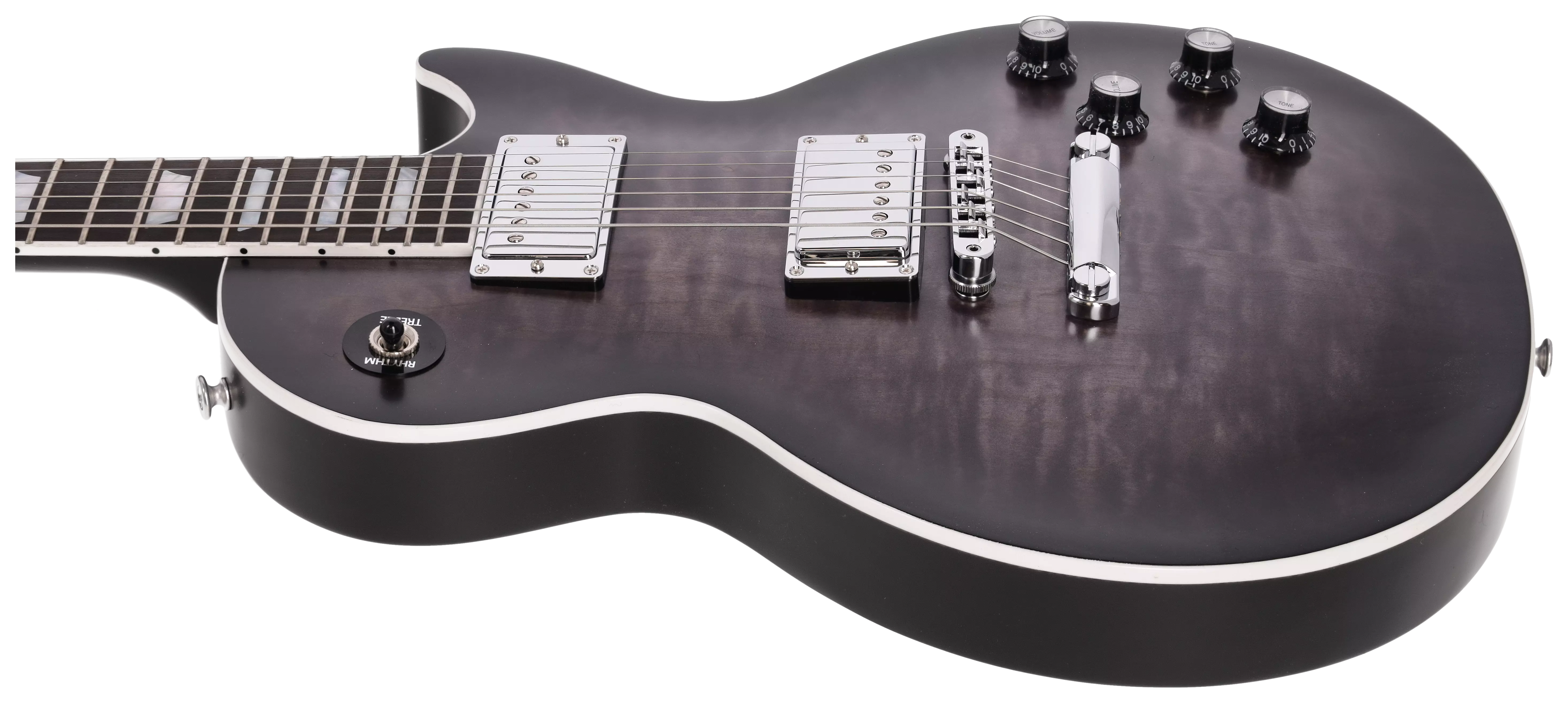 Gibson Mark Morton Les Paul Modern Quilt Translucent Ebony Burst Satin 5