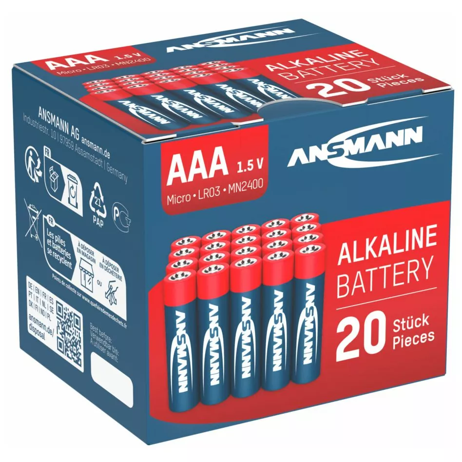 Ansmann Alkaline Batterie Micro AAA / LR03 20er Box