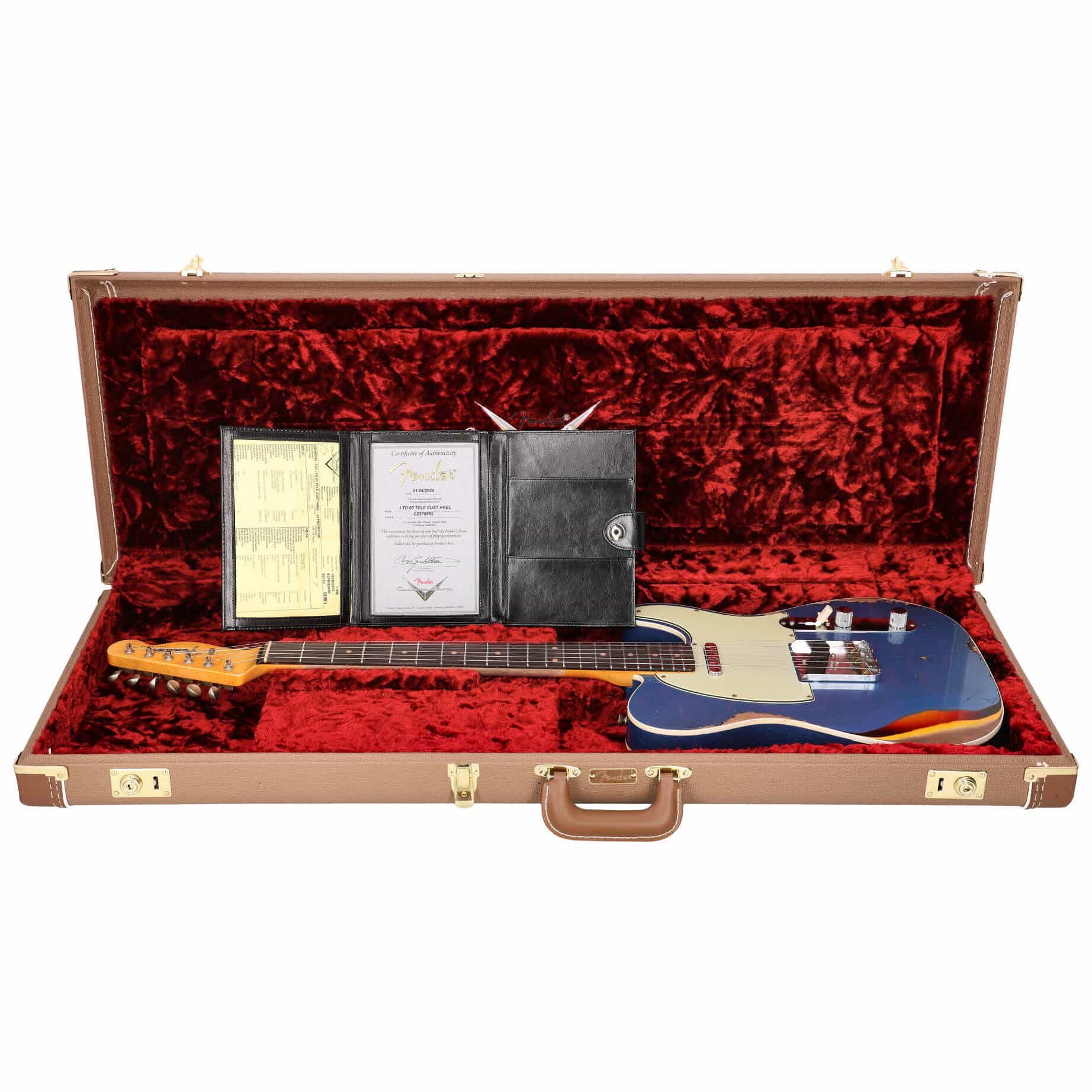 Fender LTD Custom Shop 60 Telecaster Heavy Relic Aged Lake Placid Blue over Chocolate 3-CS 18