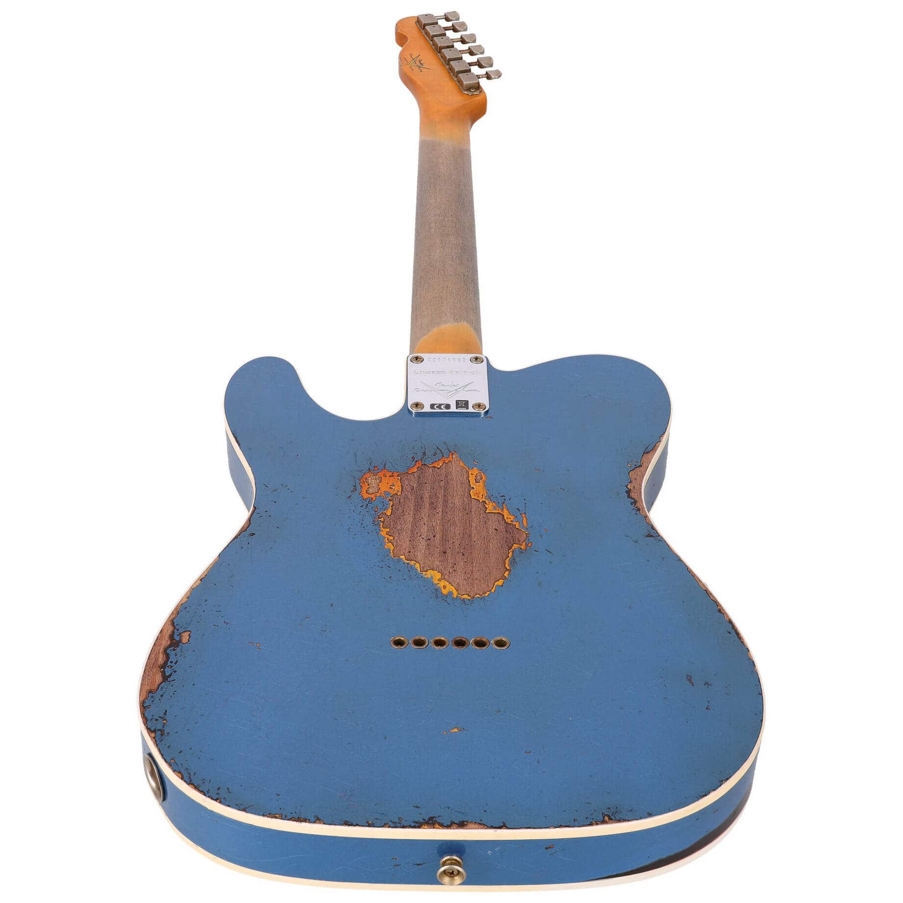 Fender LTD Custom Shop 60 Telecaster Heavy Relic Aged Lake Placid Blue over Chocolate 3-CS 4