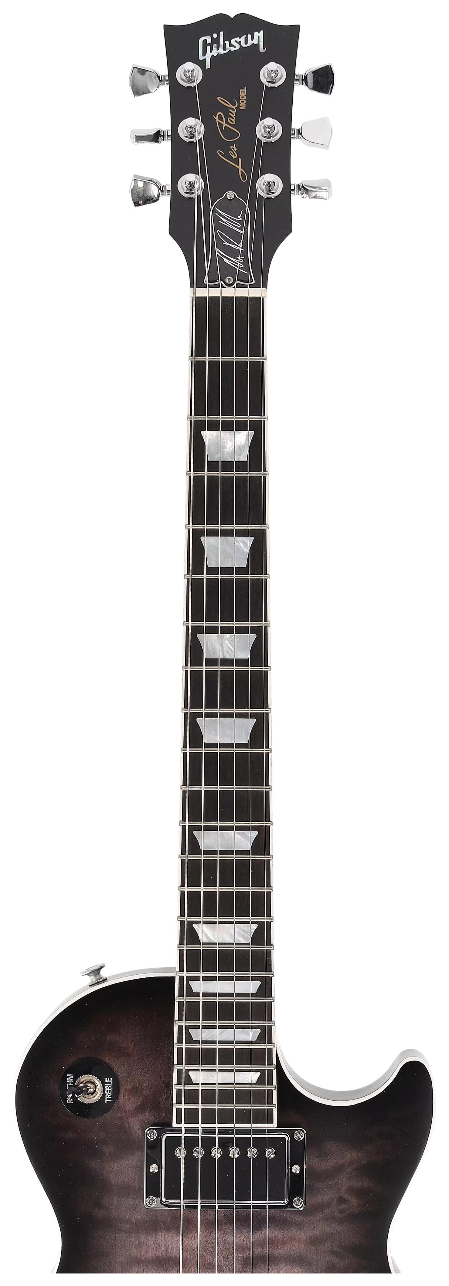 Gibson Mark Morton Les Paul Modern Quilt Translucent Ebony Burst Satin 9