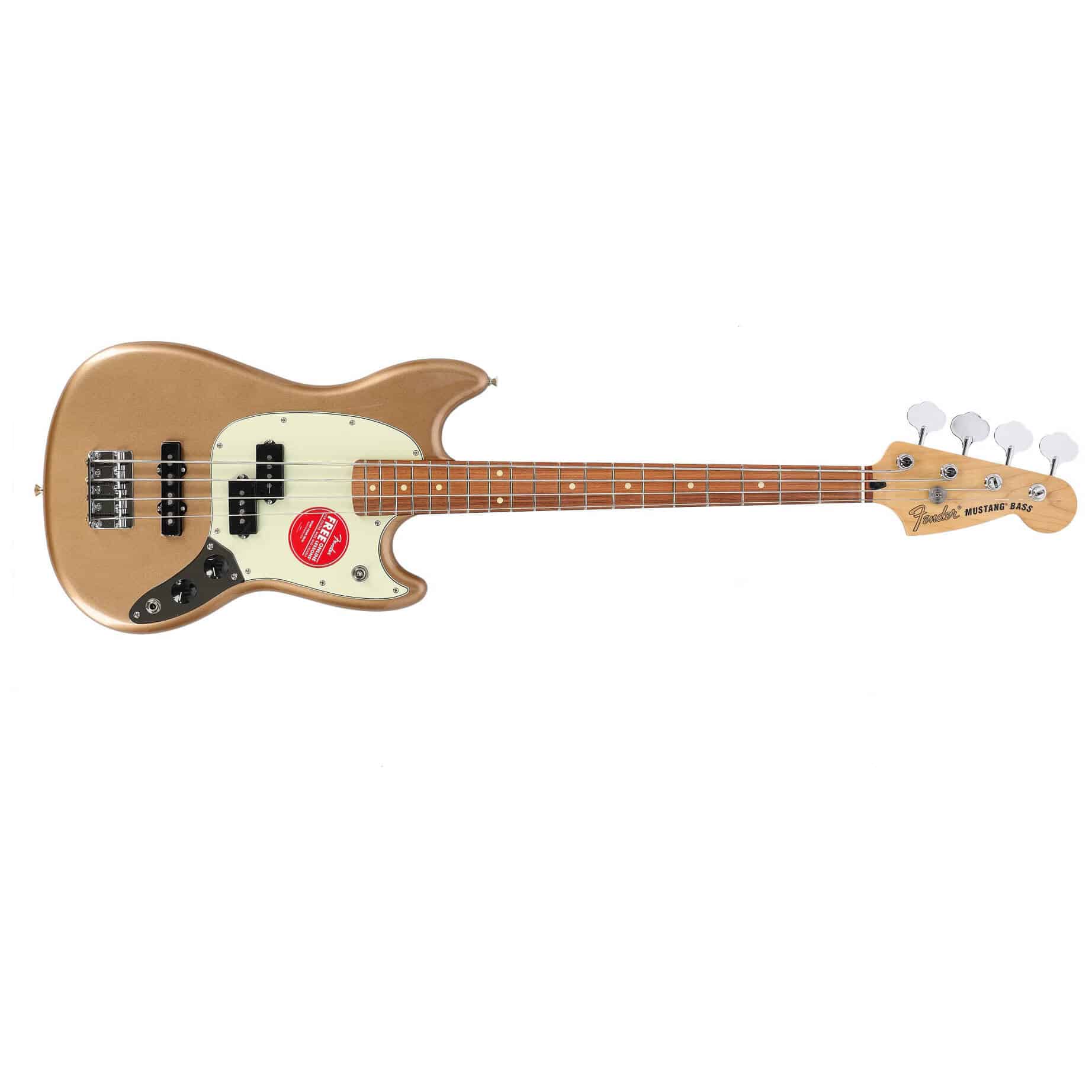 Fender Mustang Bass PJ PF Firemist Gold 1