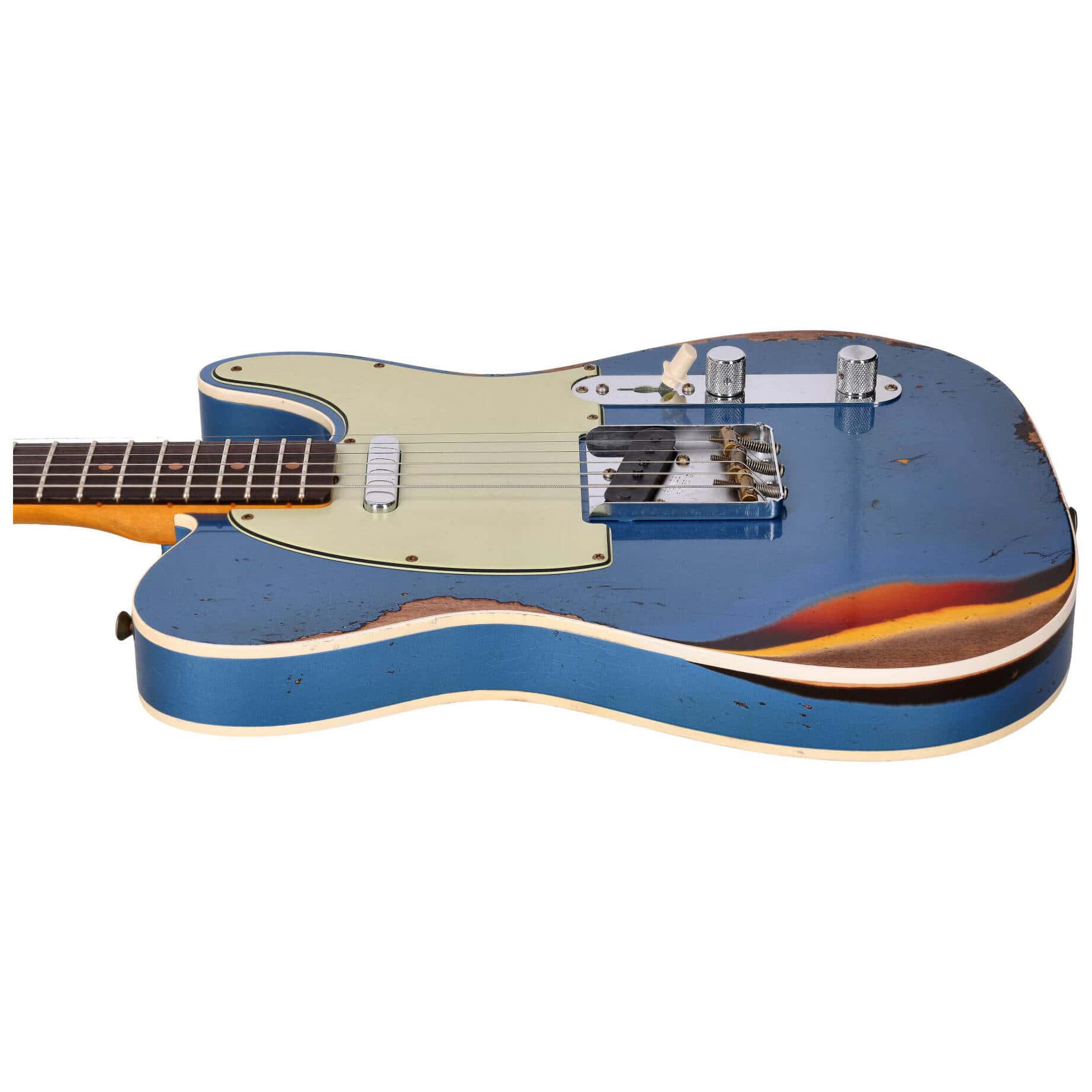 Fender LTD Custom Shop 60 Telecaster Heavy Relic Aged Lake Placid Blue over Chocolate 3-CS 10