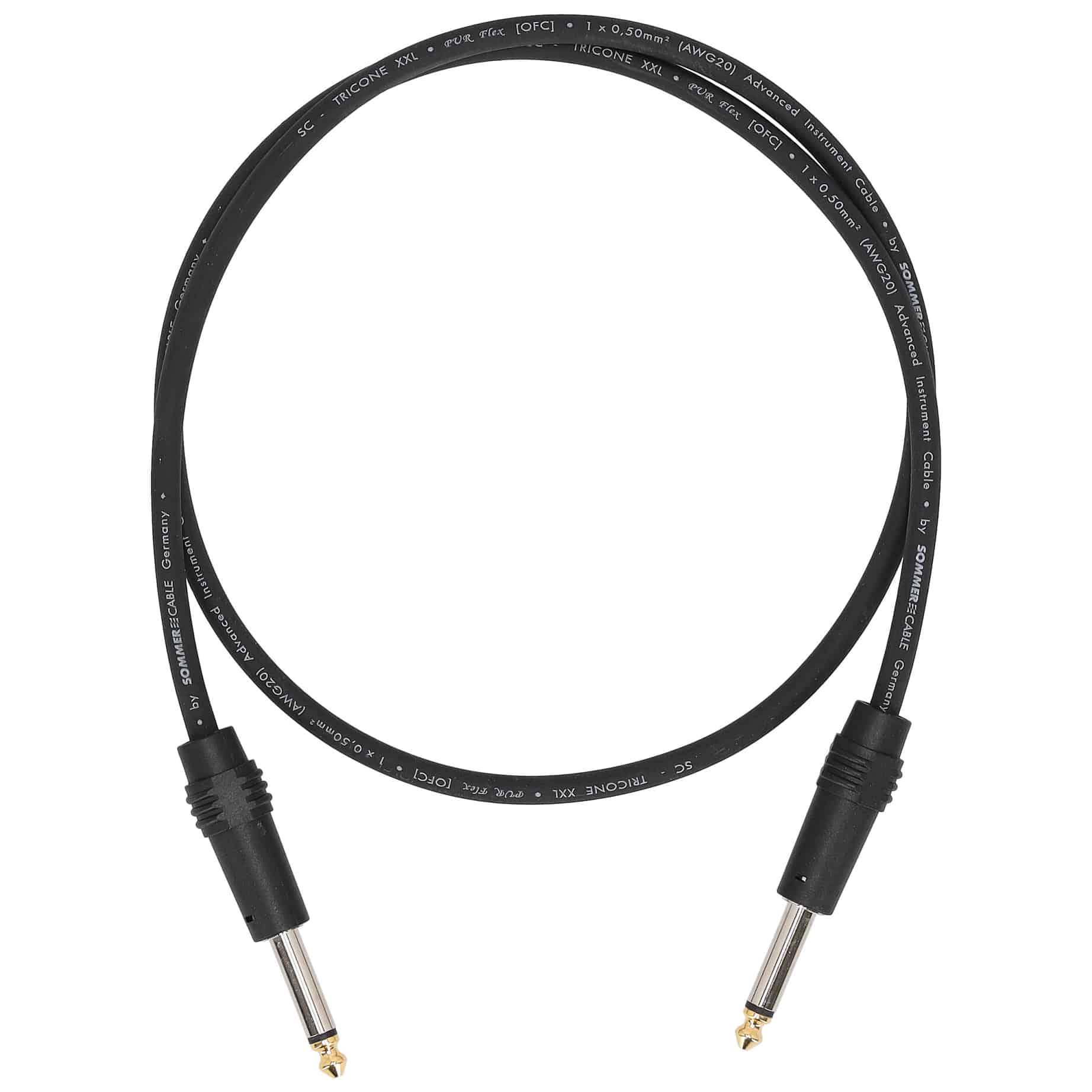 Sommer Cable - Sommer Cable TXTR-0090-SW Tricone MKII Klinke Mono - Klinke Mono 0,9 Meter