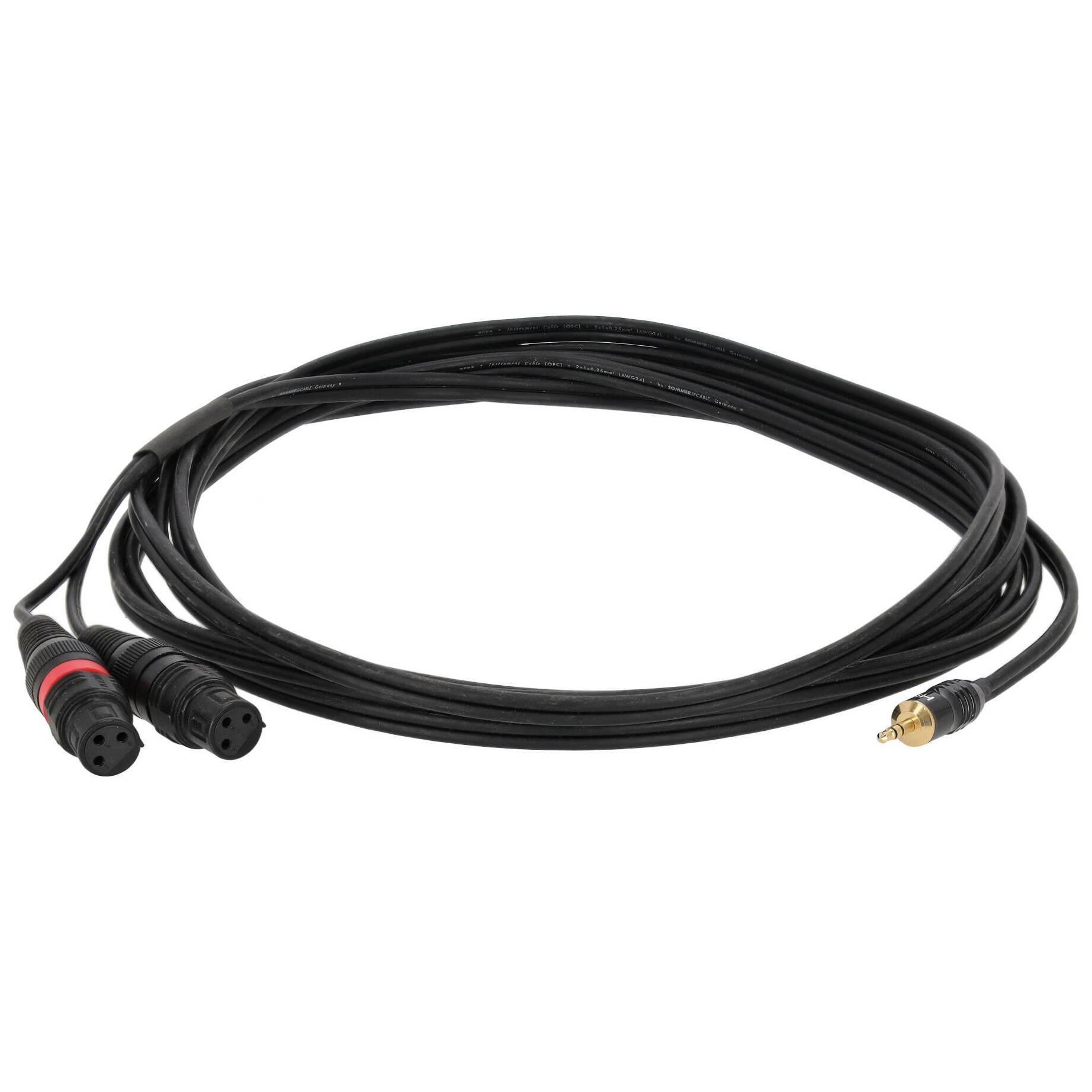 Sommer Cable ON9U-0500-SW SC-Onyx Miniklinke Stereo Male - 2 x XLR Female 5 Meter 1