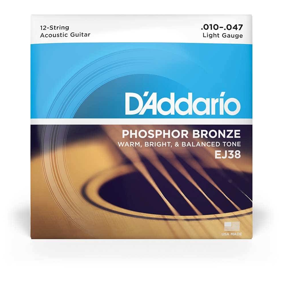 D’Addario EJ38 - 12-String Acoustic Phosphor Bronze | 10-47