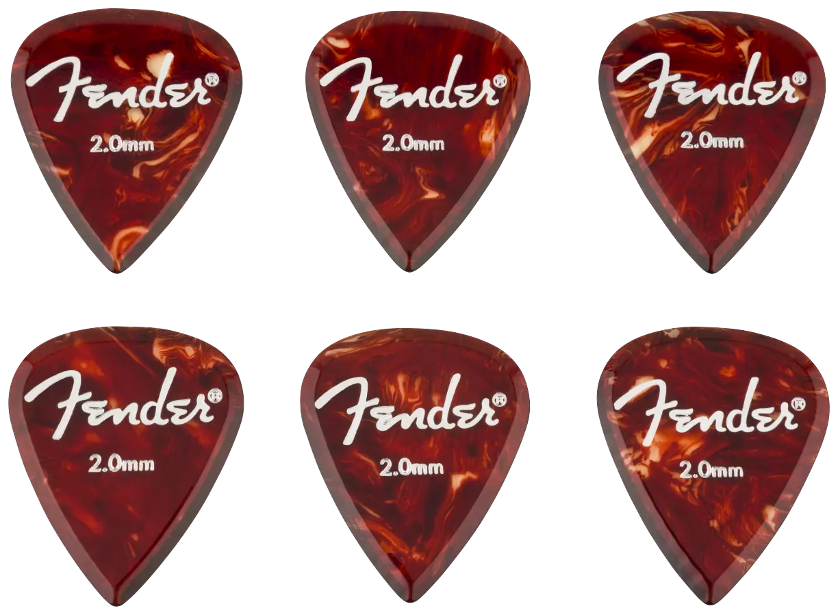 Fender 351 Aero Acrylic Picks Heavy 6er Pack 2