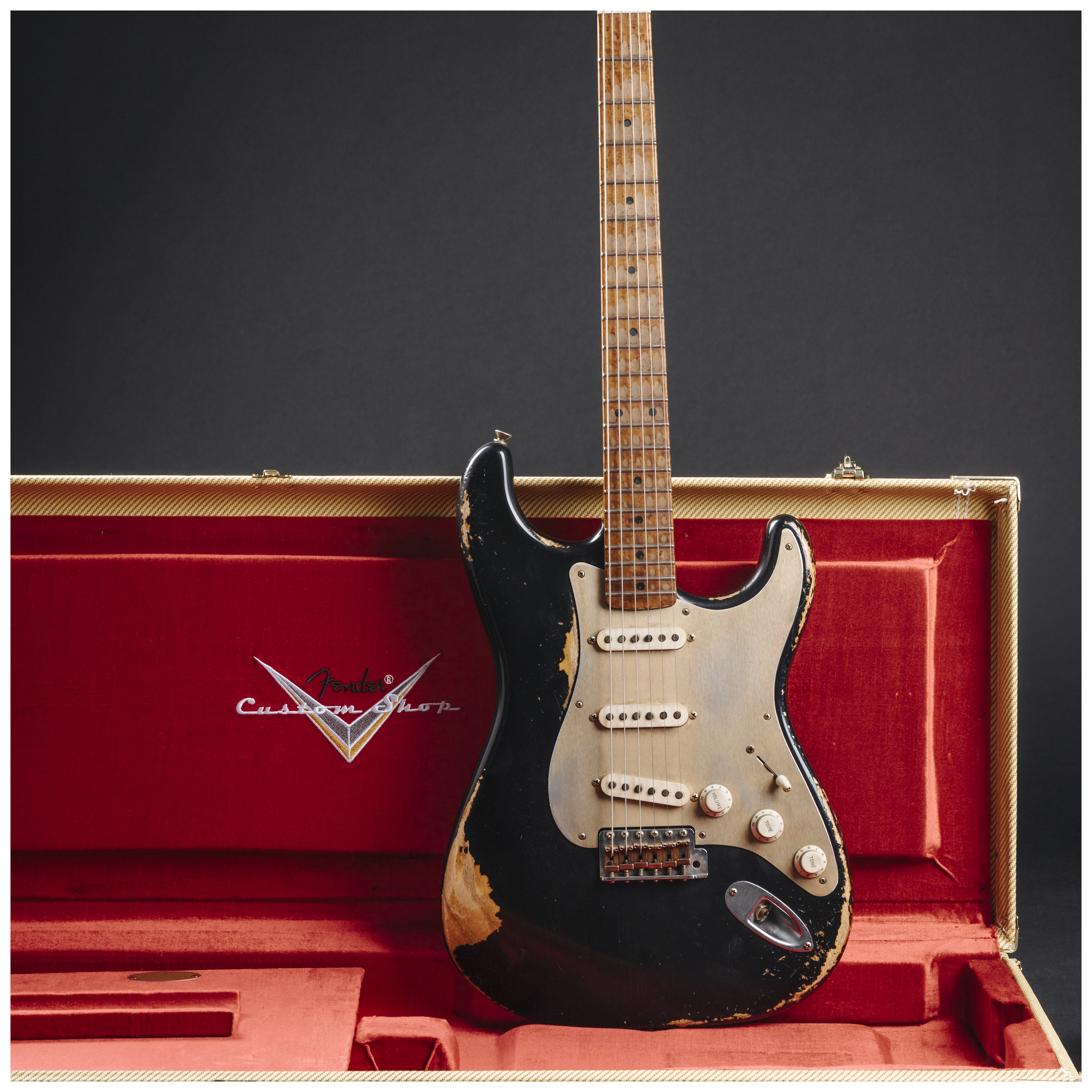 Fender Custom Shop 50´s Stratocaster HVYREL BLK over VB MBAH #R129489 19