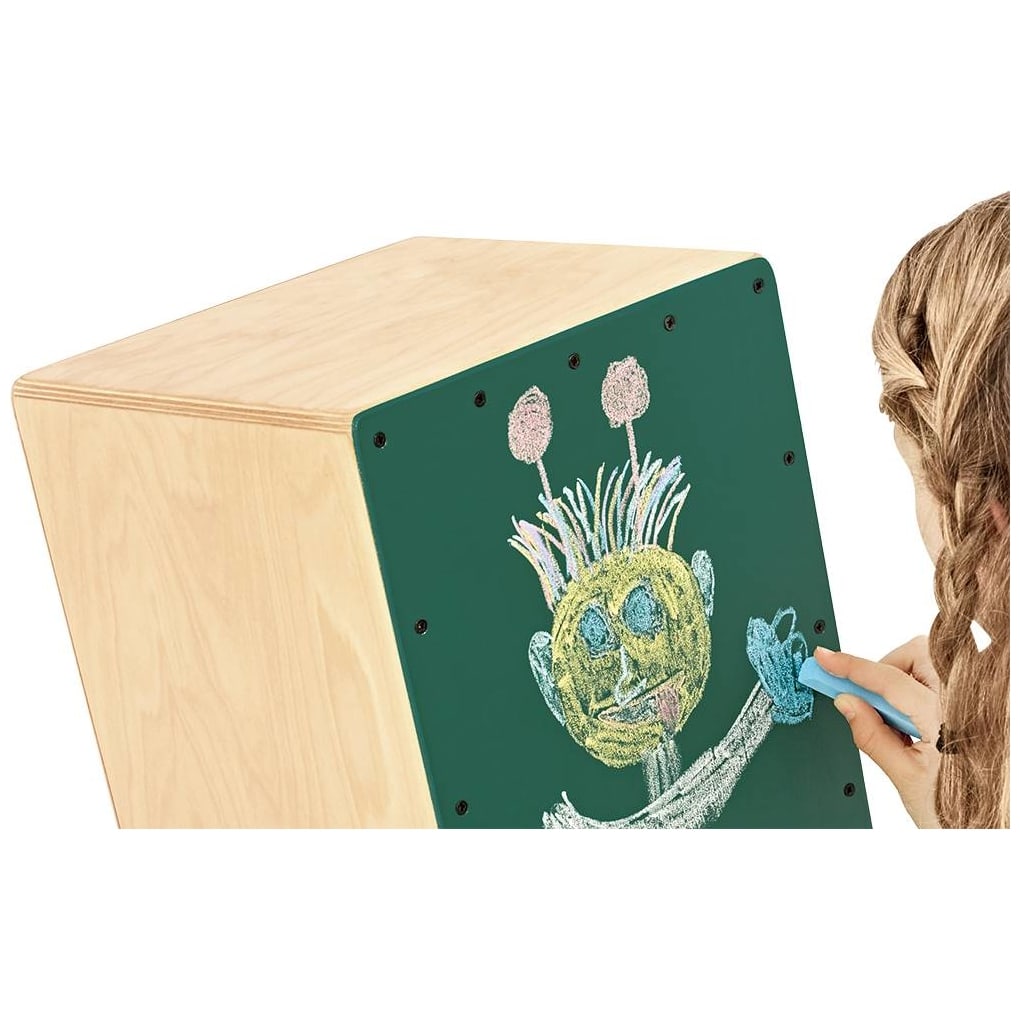 Nino Percussion - Nino Percussion Make Your Own Chalkboard Cajon, Dark Green