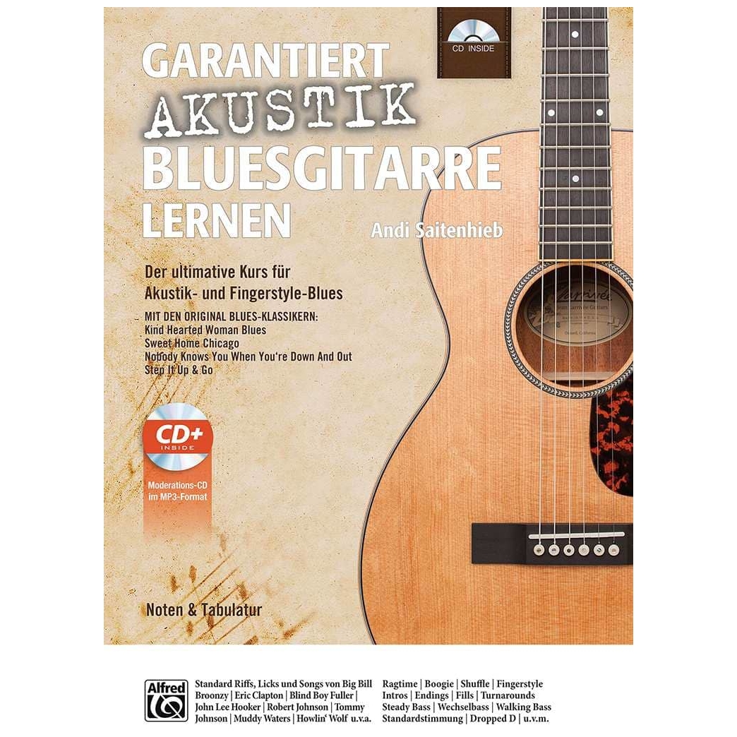 Alfred Music Publishing Andi Saitenhieb - Garantiert Akustik Bluesgitarre Lernen