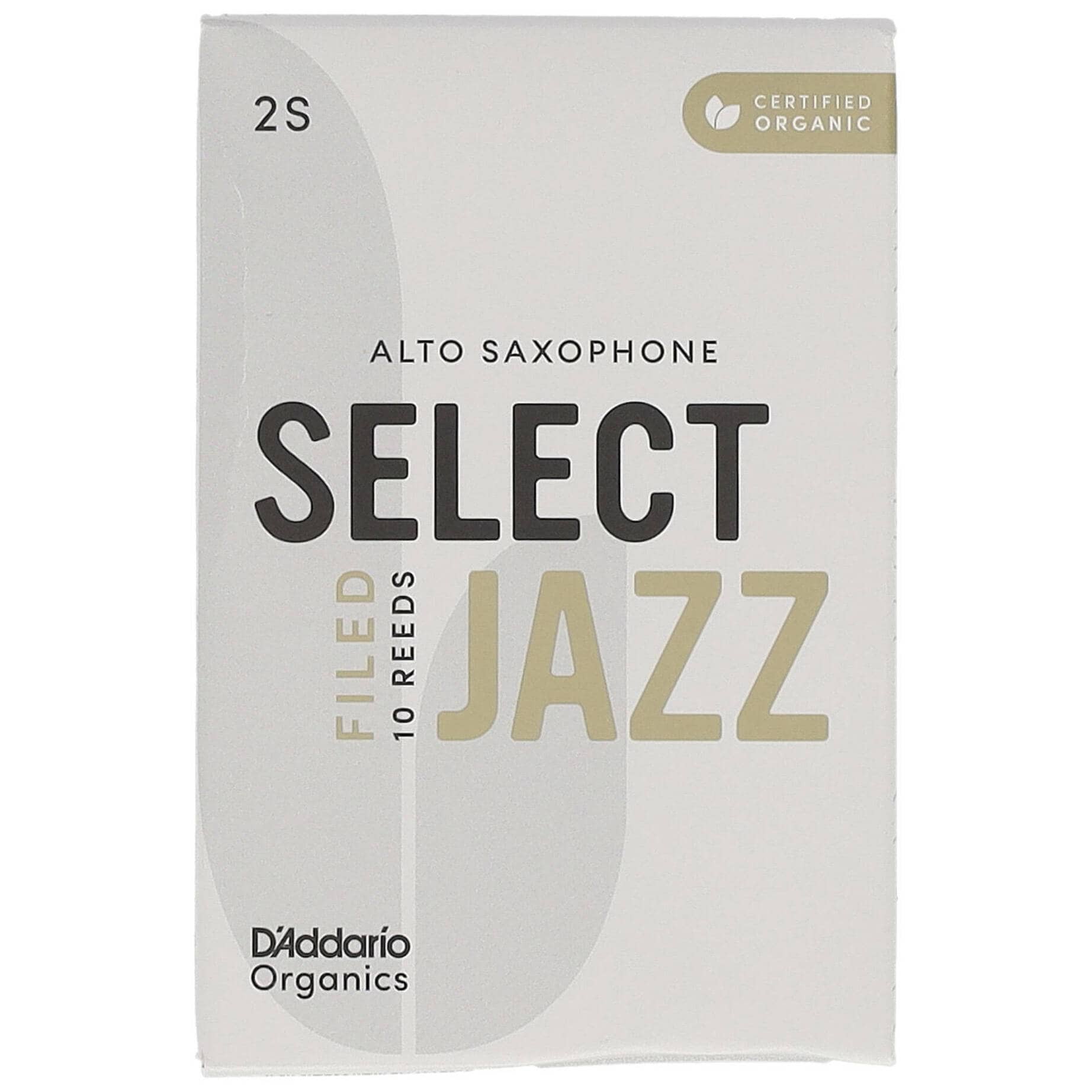 D’Addario Woodwinds Organic Select Jazz Filed - Alt Saxophone 2S - 10er Pack