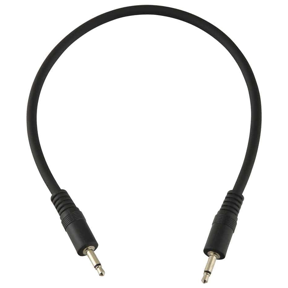 Klang - Klang Patchkabel, 0,3 Meter 3,5 mm Klinke, Klinke, mono schwarz