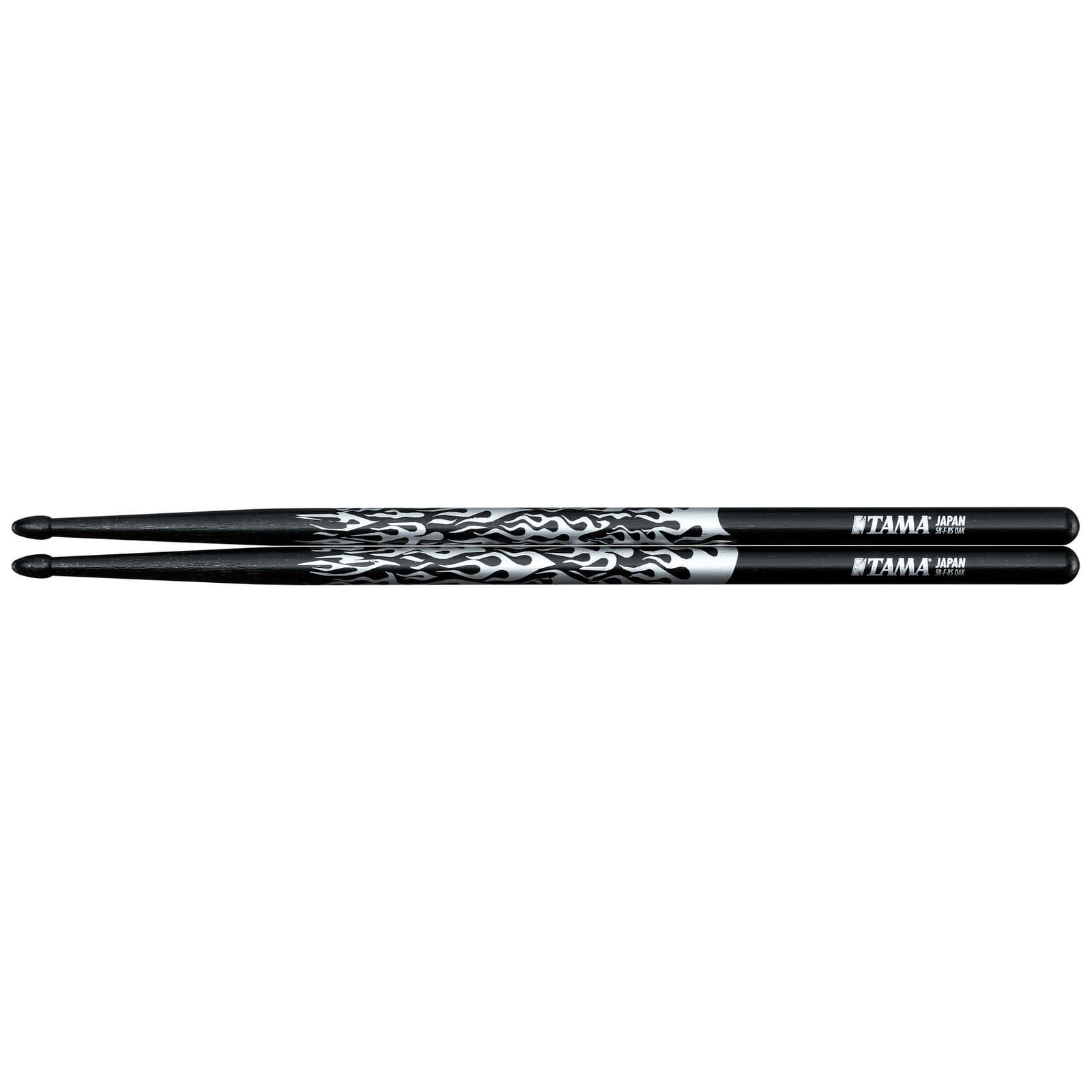 Tama TAMA-O5B-F-BS Rhythmic Fire Drumsticks - 5B-F-BS - Black, Silver Pattern - Drumsticks