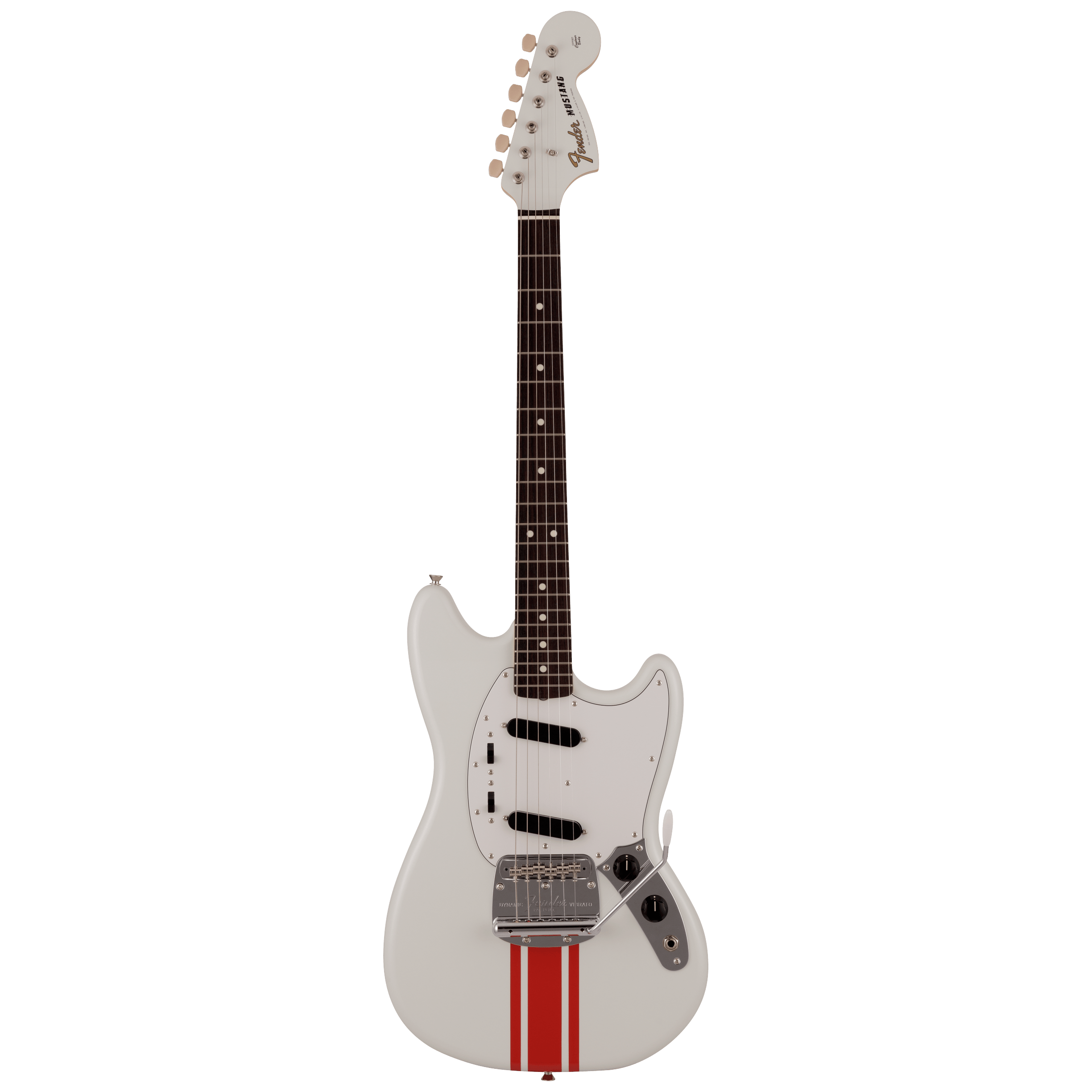 Fender LTD MIJ Traditional 60s Mustang RW OWT Red Competition Stripes