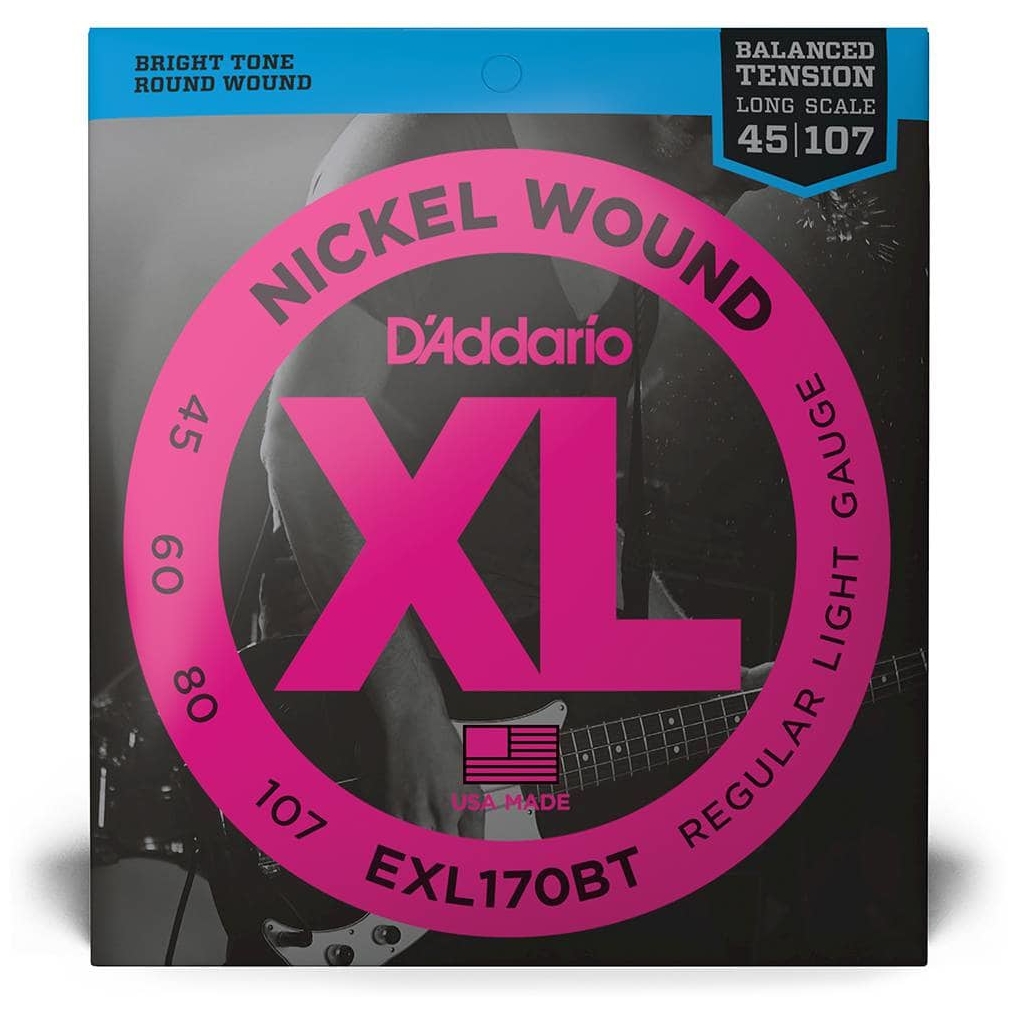 D’Addario EXL170BT - XL Bass Nickel Wound, Balanced Tension, Long Scale 45-107