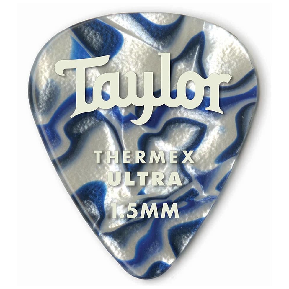 Taylor Premium 351 Thermex Ultra Picks Blue Swirl 1.50 Pack of 6