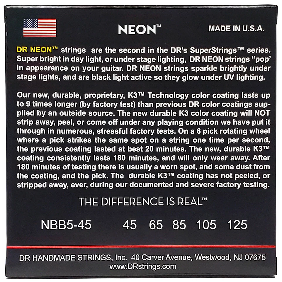 DR Strings Neon Blue NBB5-45 2
