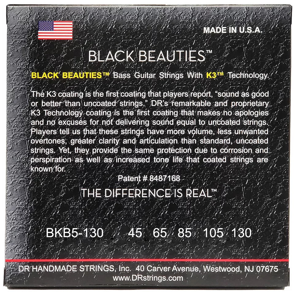 DR Strings Black Beauties BKB5-130 .045-.130 2